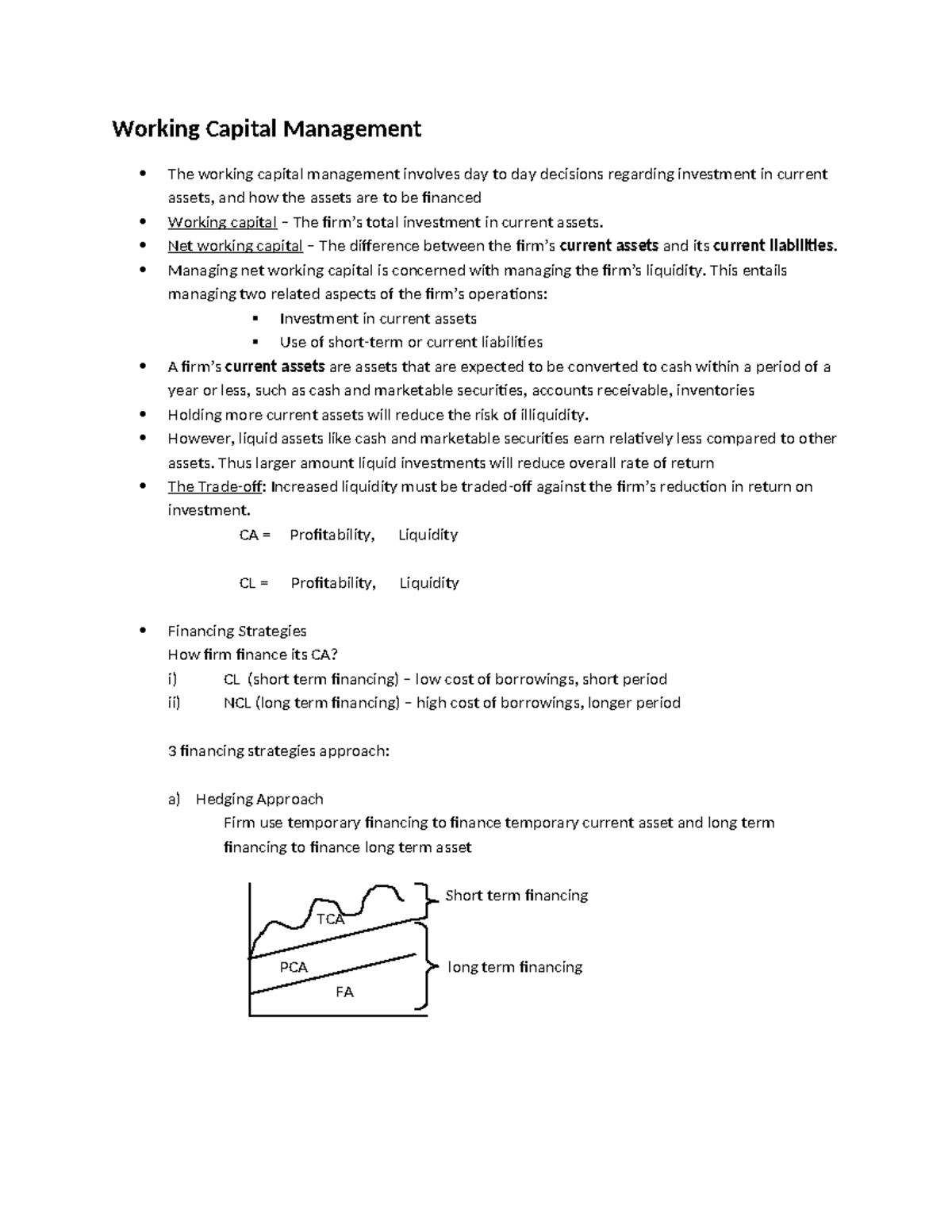 Working Capital Management Summary: Key Concepts & Strategies - Studocu