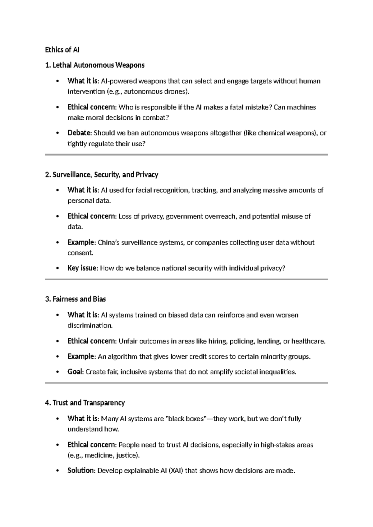 Ethics of AI: Key Issues and Concerns - Notes for Course AI101 - Studocu