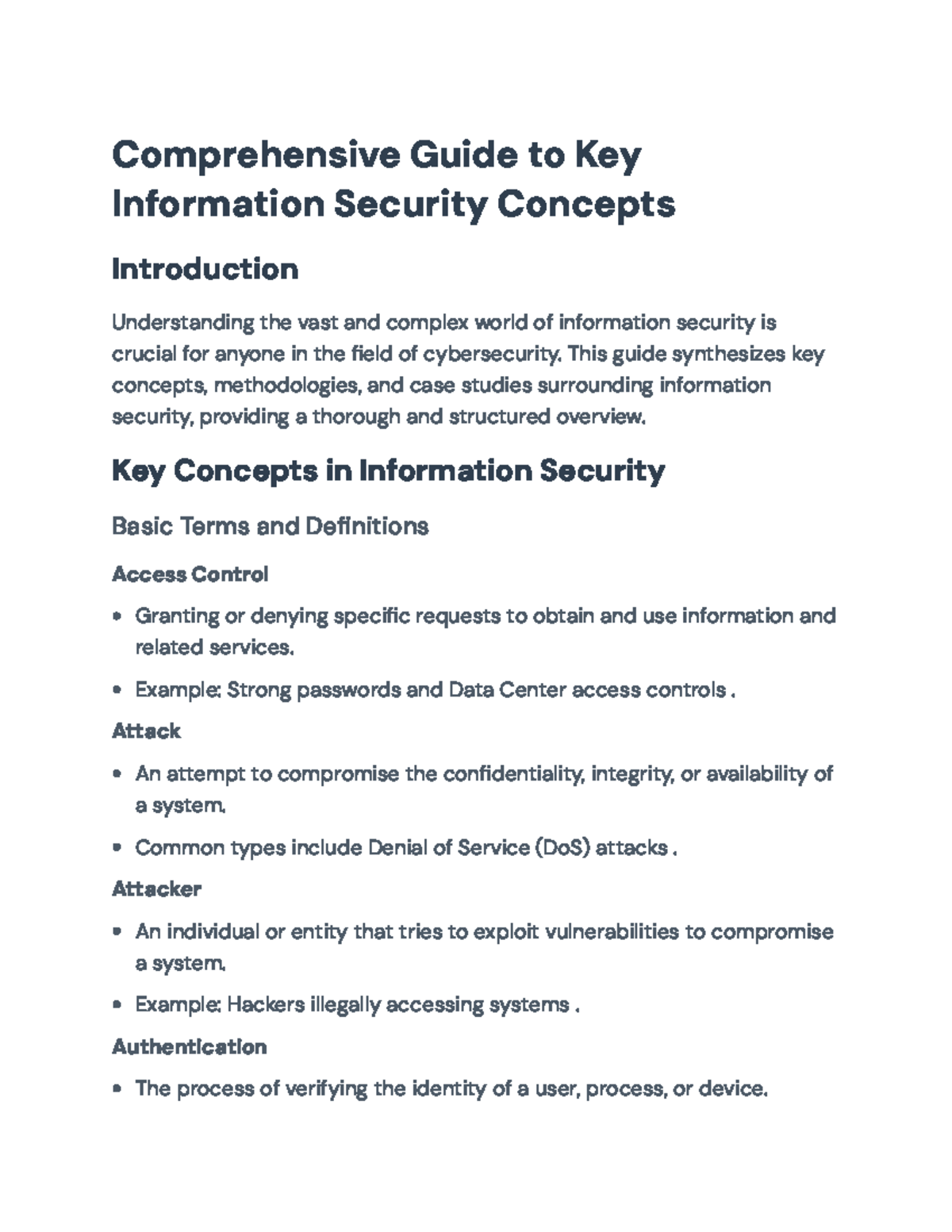 Comprehensive Guide to Information Security Concepts and Case Studies ...