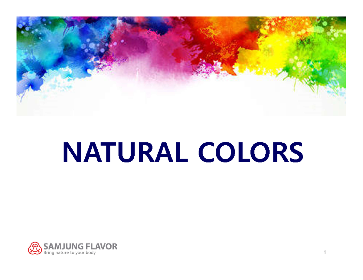 Natural Colors Overview - 영문 최종 Presentation - Studocu