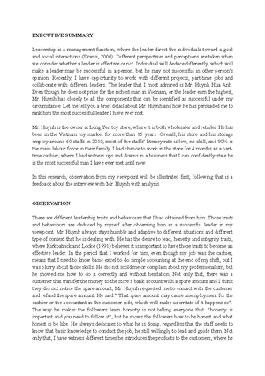 BUSM4188 ASM 2 RMIT VN - Subject code: BUSM Subject Name: Leadership ...