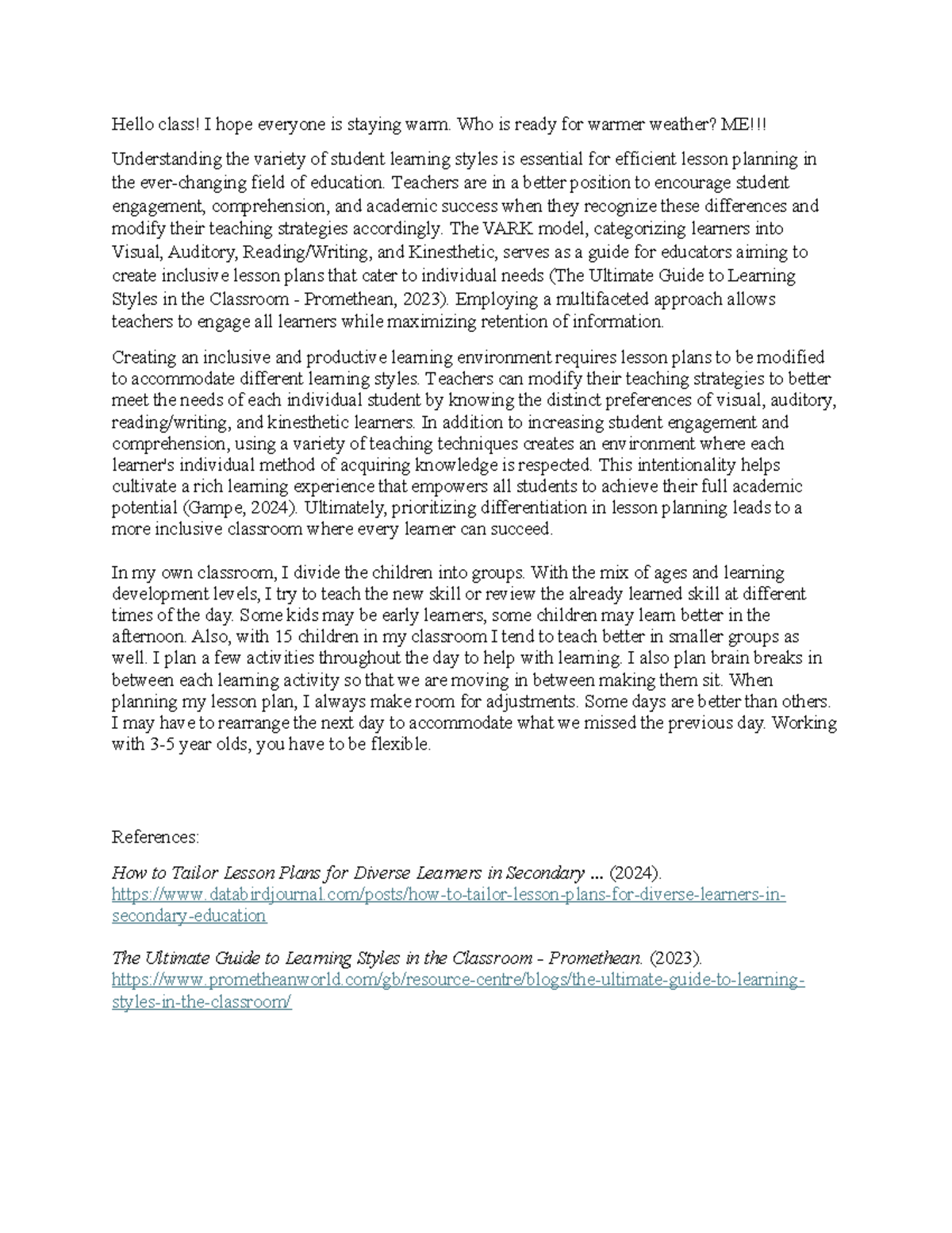 Module 2 Discussion - Hello class! I hope everyone is staying warm. Who ...