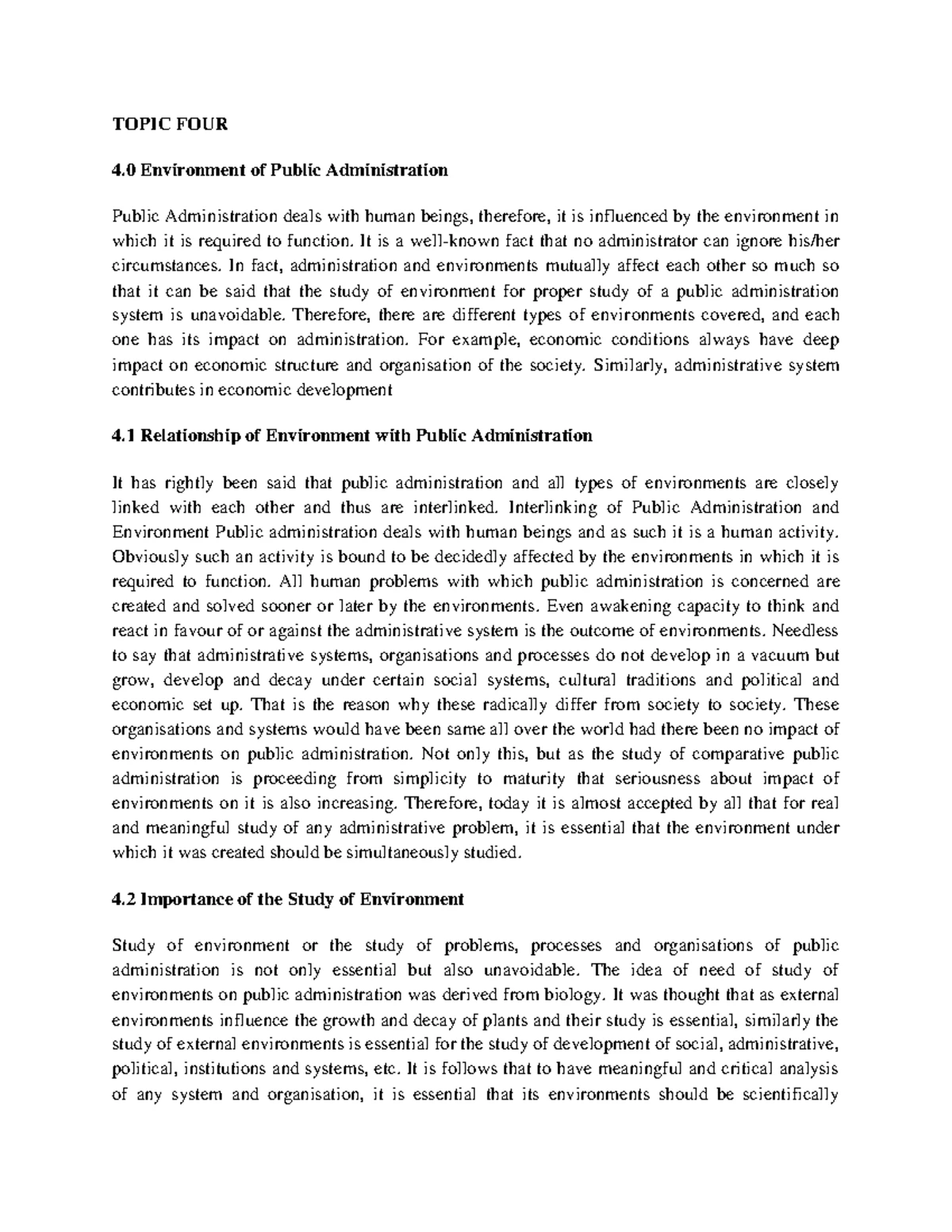 General Aspects of Administration - The arrangement of personnel for ...