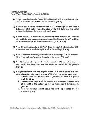 Tutorial 1 - U CAN - Electric and Magnetism - TUTORIAL 1 CHAPTER 1 1 ...