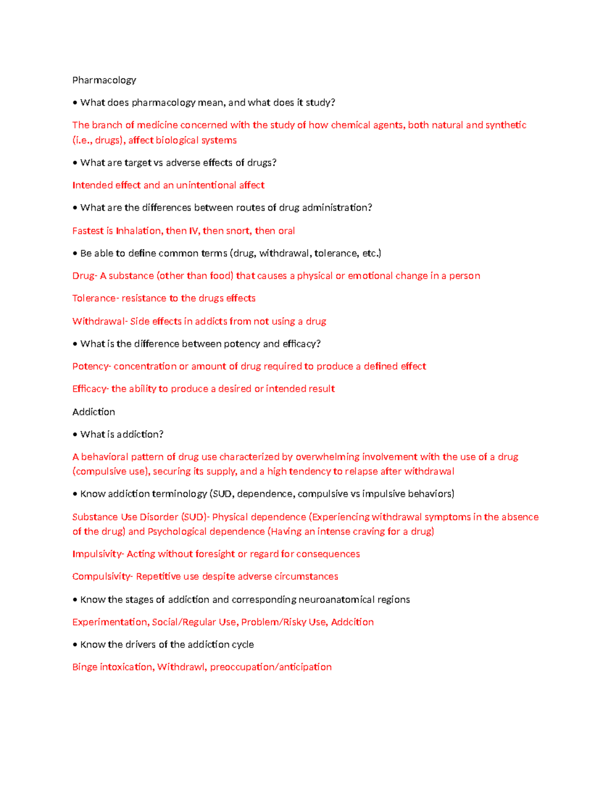 PHAR 101: Comprehensive Study Guide for Pharmacology Exam - Studocu