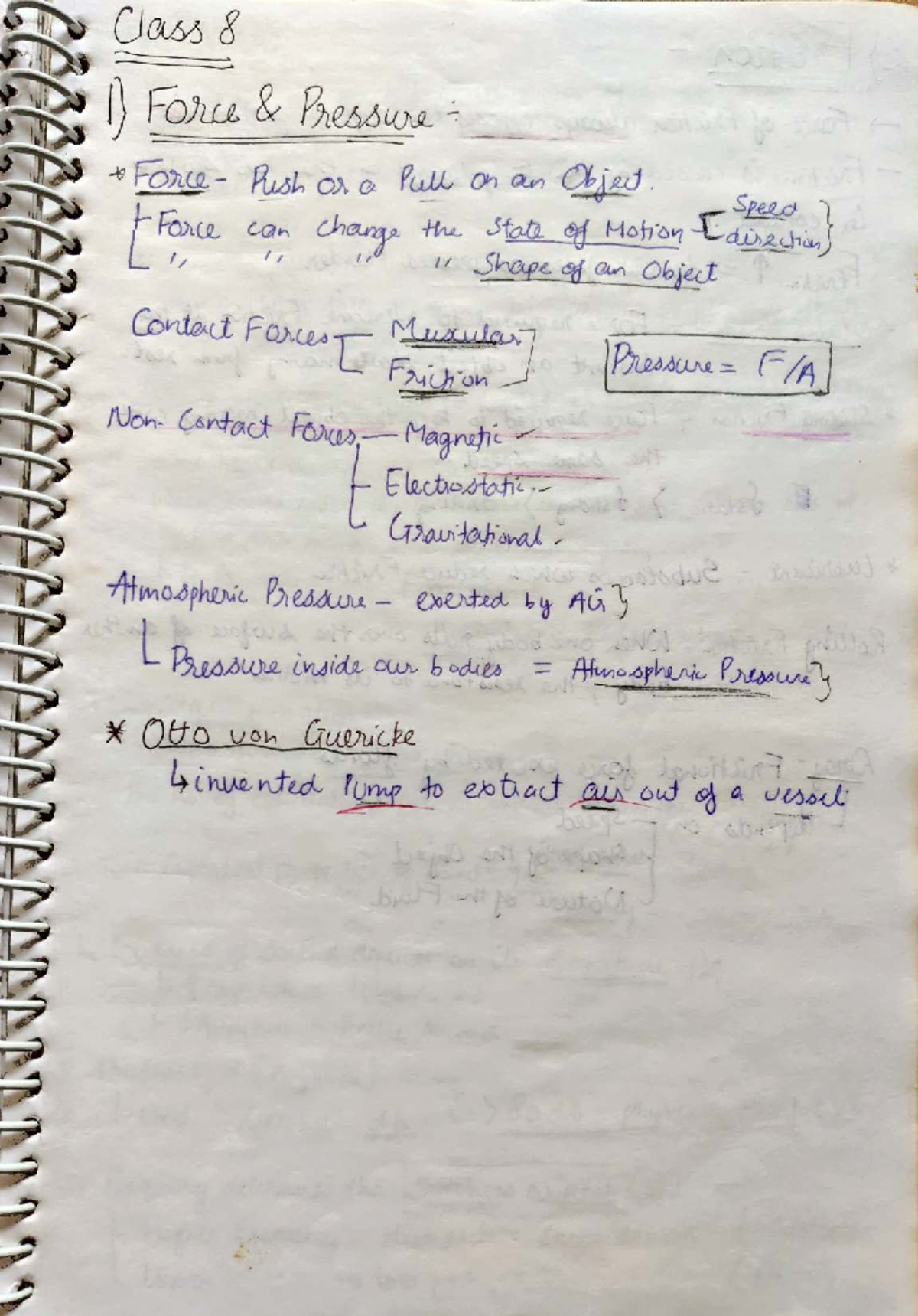 Physics NCERT Class 8 Notes: Force, Motion, and Energy Concepts - Studocu