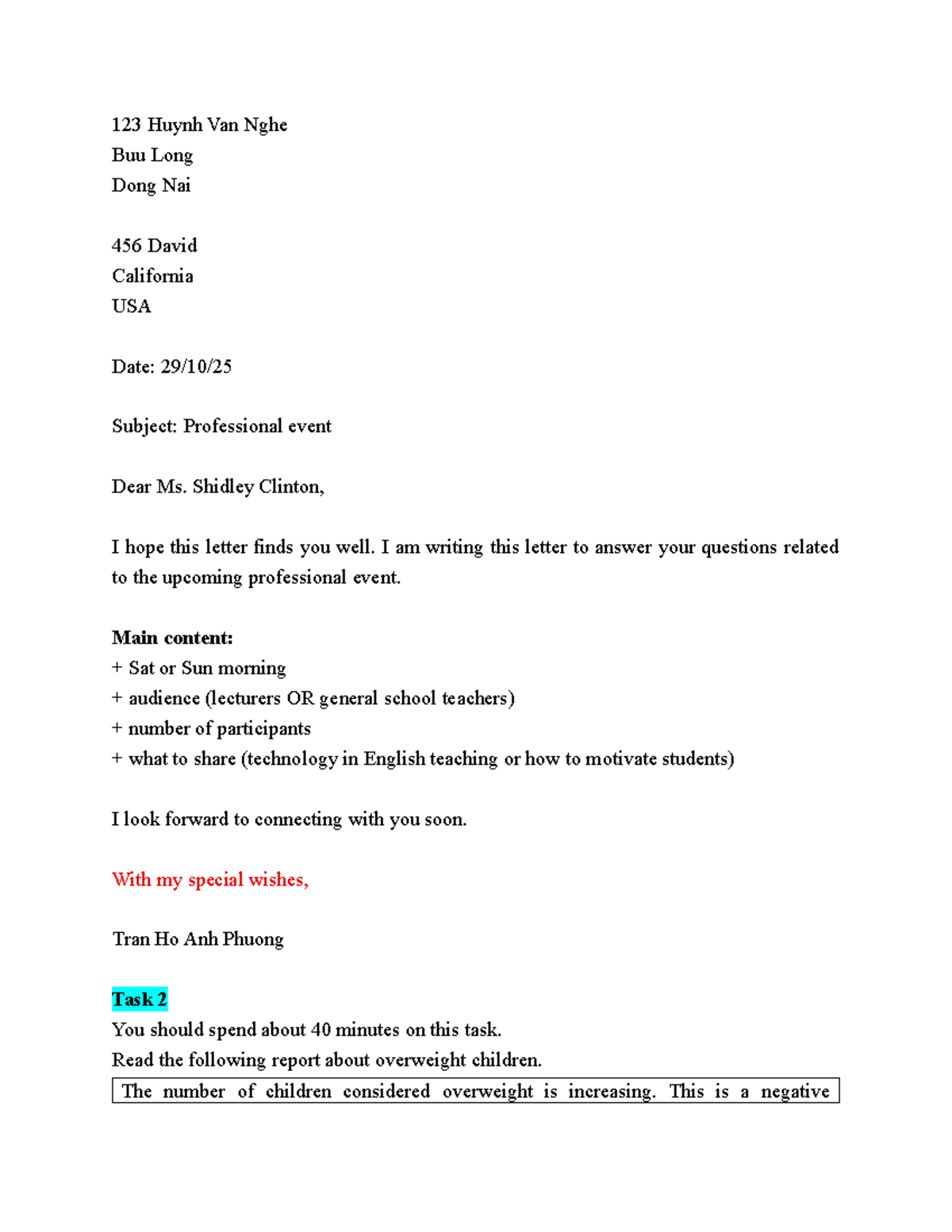 Writing Test 3 Guidelines: Increasing PE Hours for Child Health - Studocu