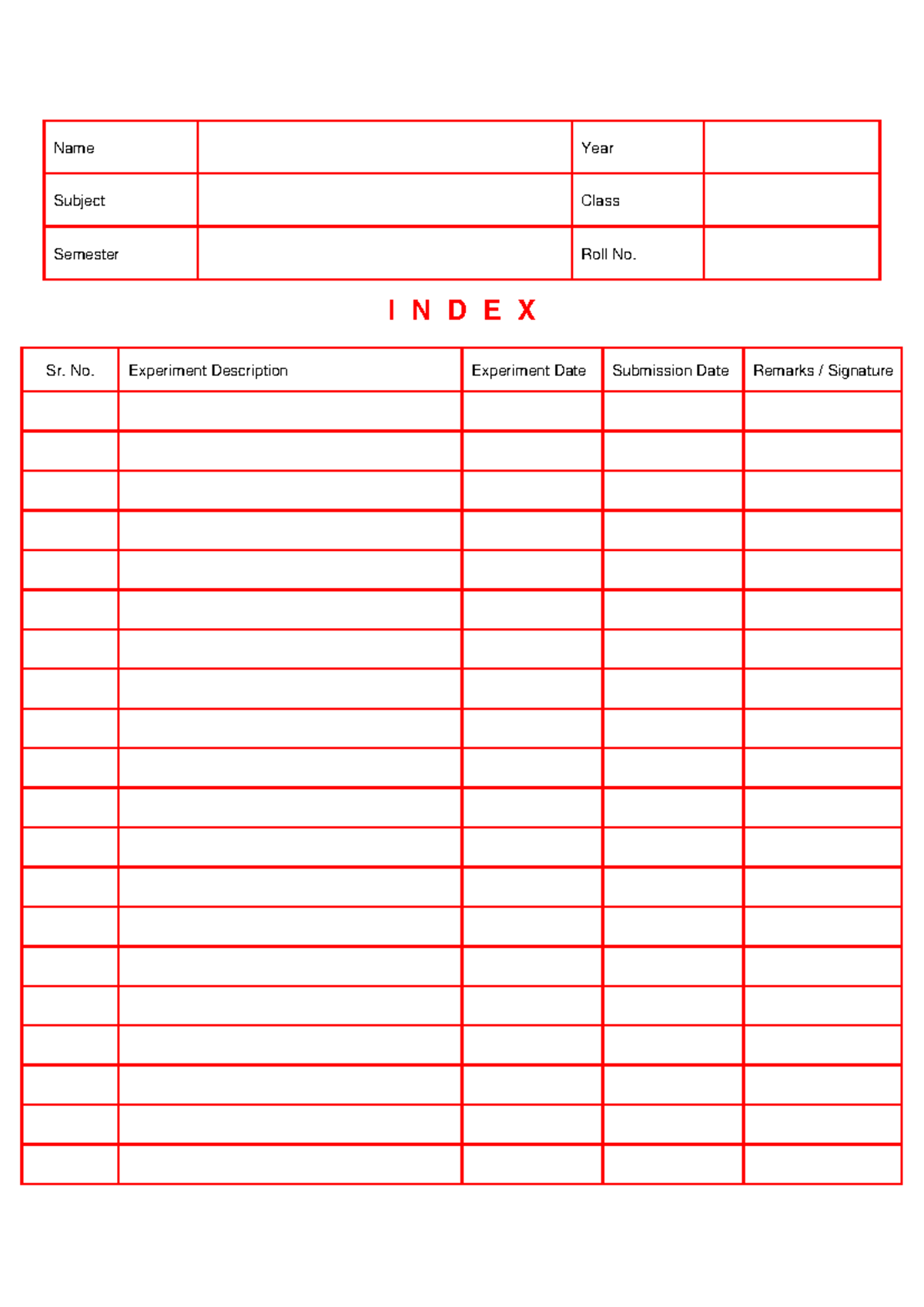 Index page same style-1 - Law - Name Year Subject Class Semester Roll ...