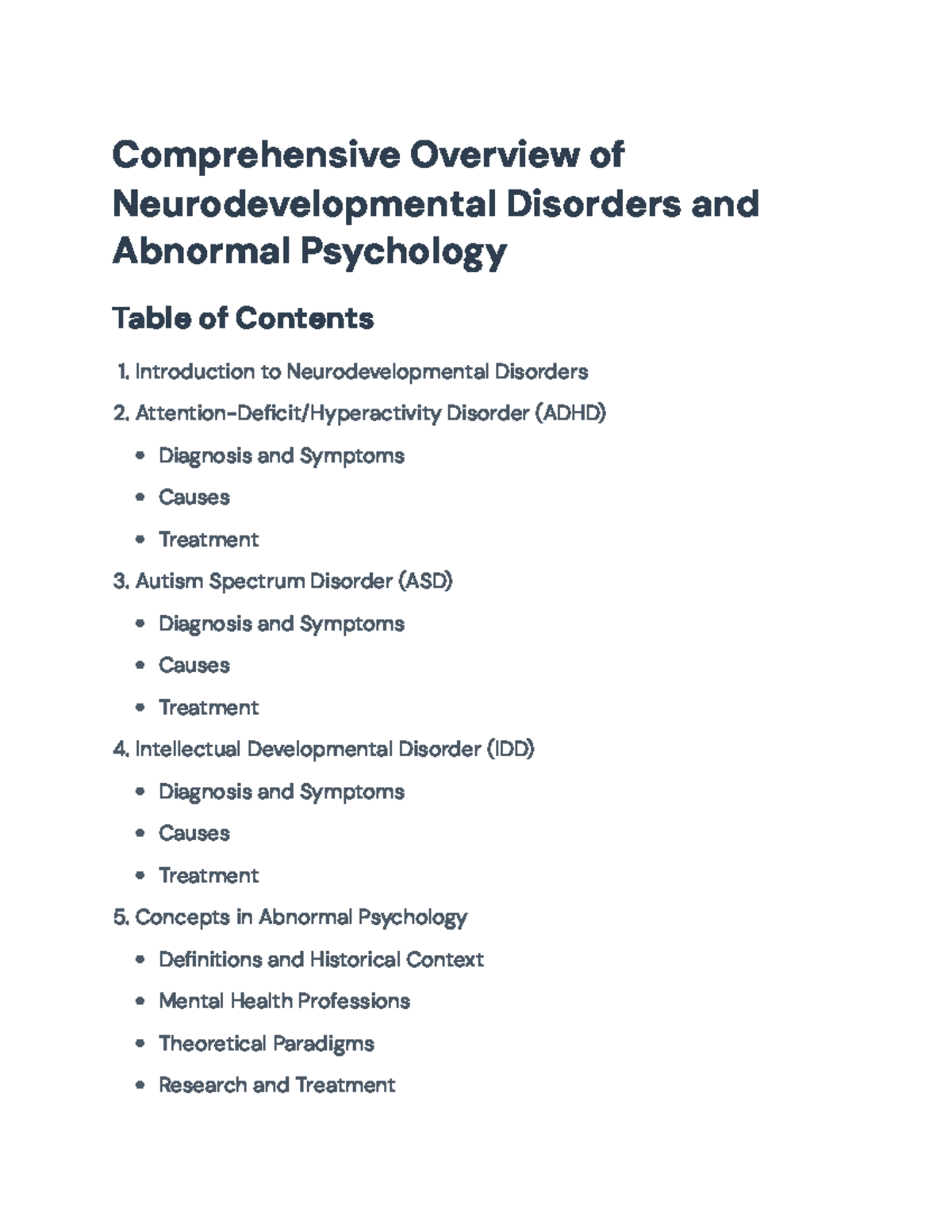 Neurodevelopmental Disorders Overview: ADHD, ASD, and IDD Insights ...