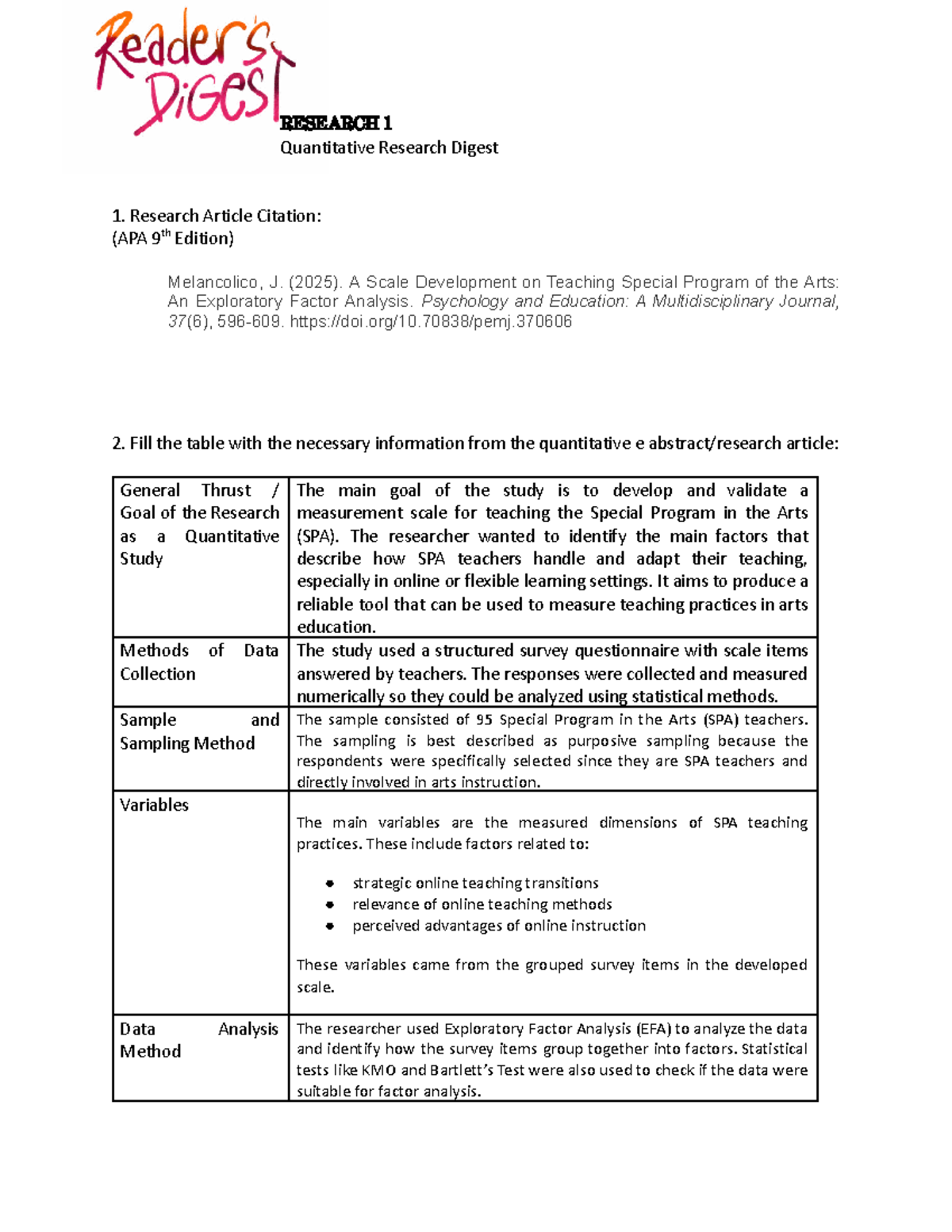 2425 Quantitative Research Digest: Scale Development in Arts Education ...