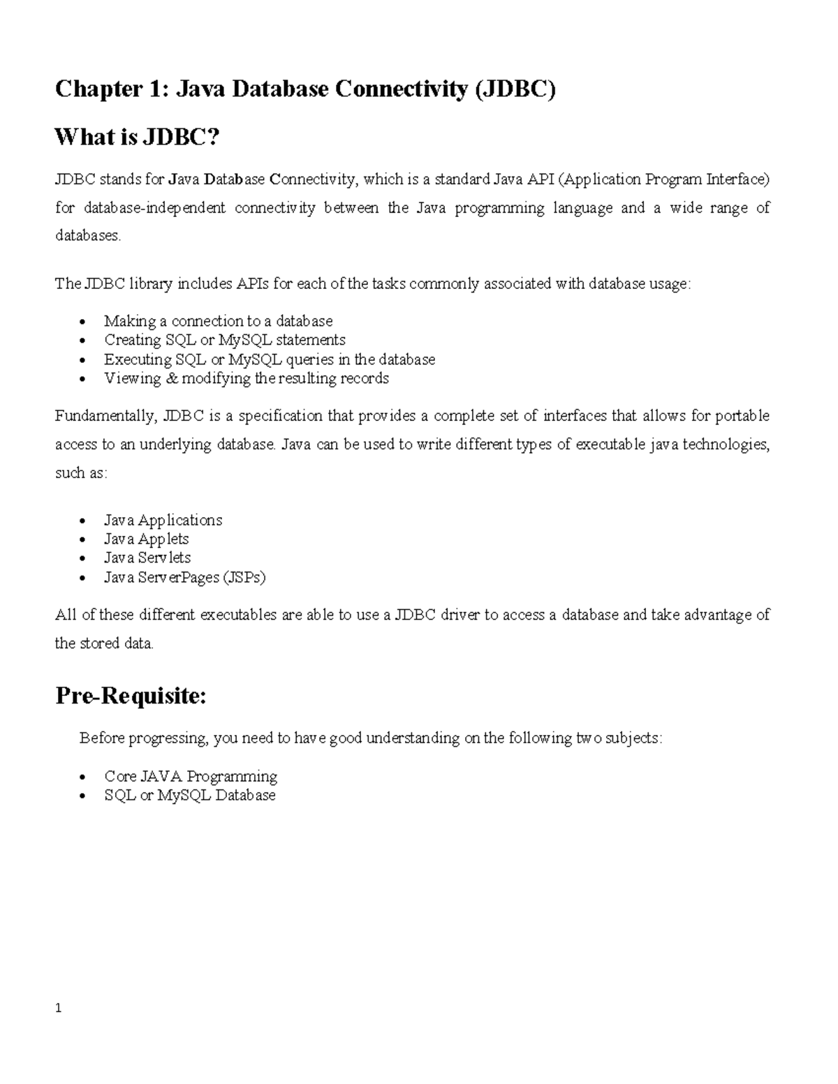 Advanced Programming: Chapter 1 - Understanding JDBC and Database ...