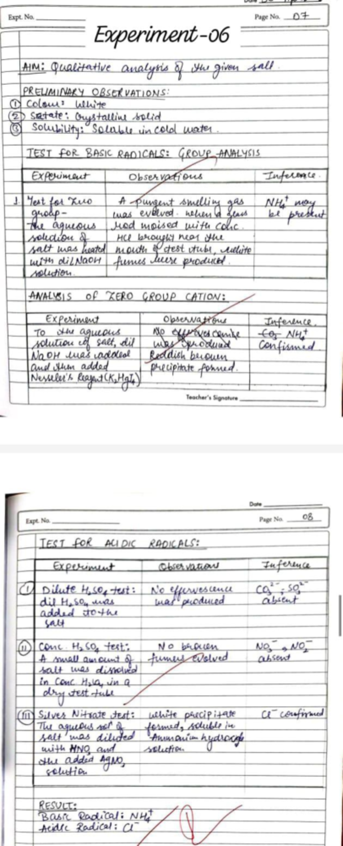 Experiment 6-12: Preliminary Observations on Basic Radicals Analysis ...