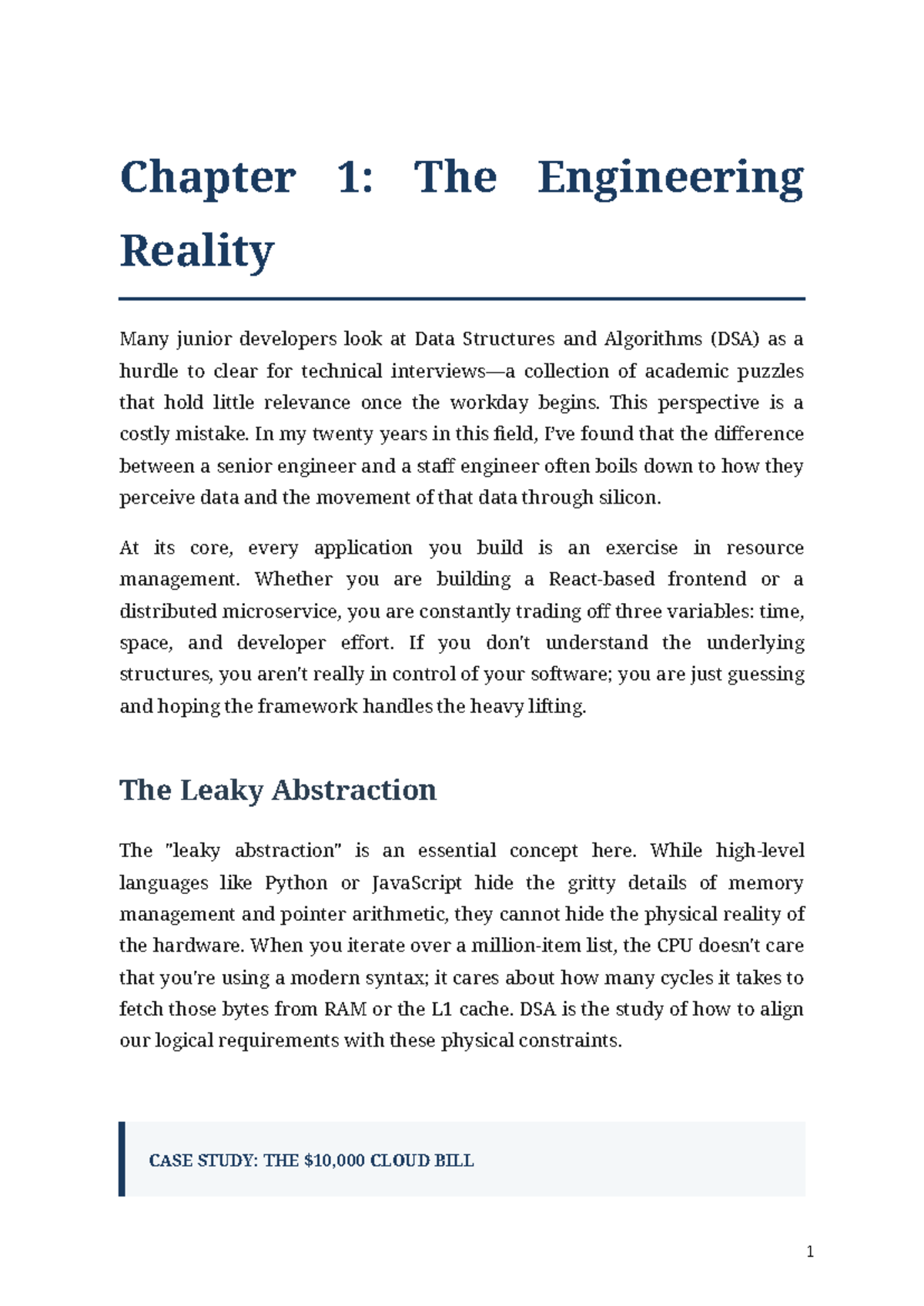 Chapter 1: The Engineering Reality - Importance of DSA - Studocu