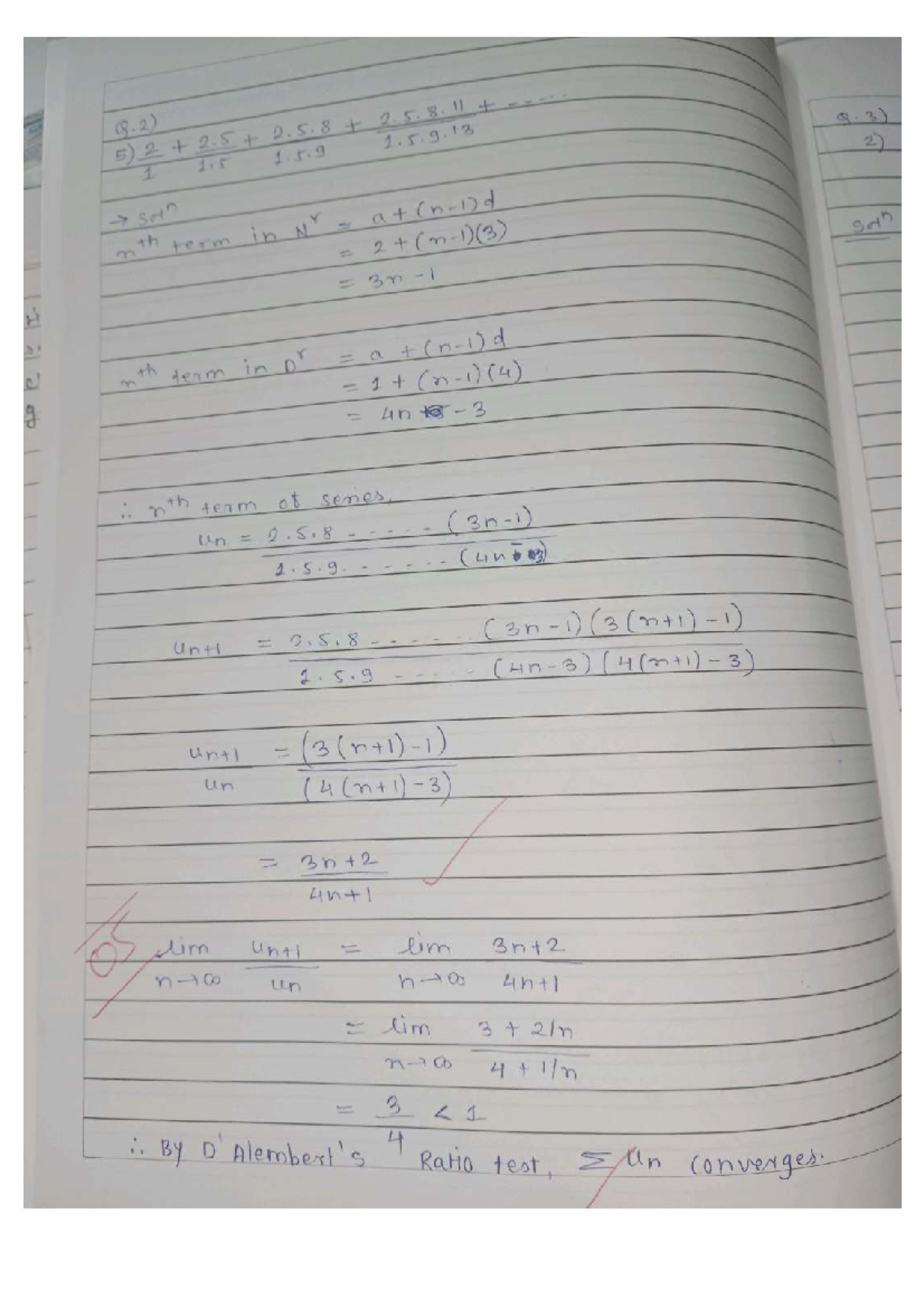 (9.2) nth Term Solutions and Convergence Analysis in NV - Studocu