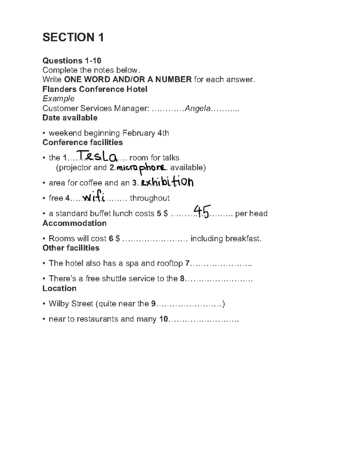 Cambridge IELTS 14 - Test 3 Listening Practice Notes - Studocu