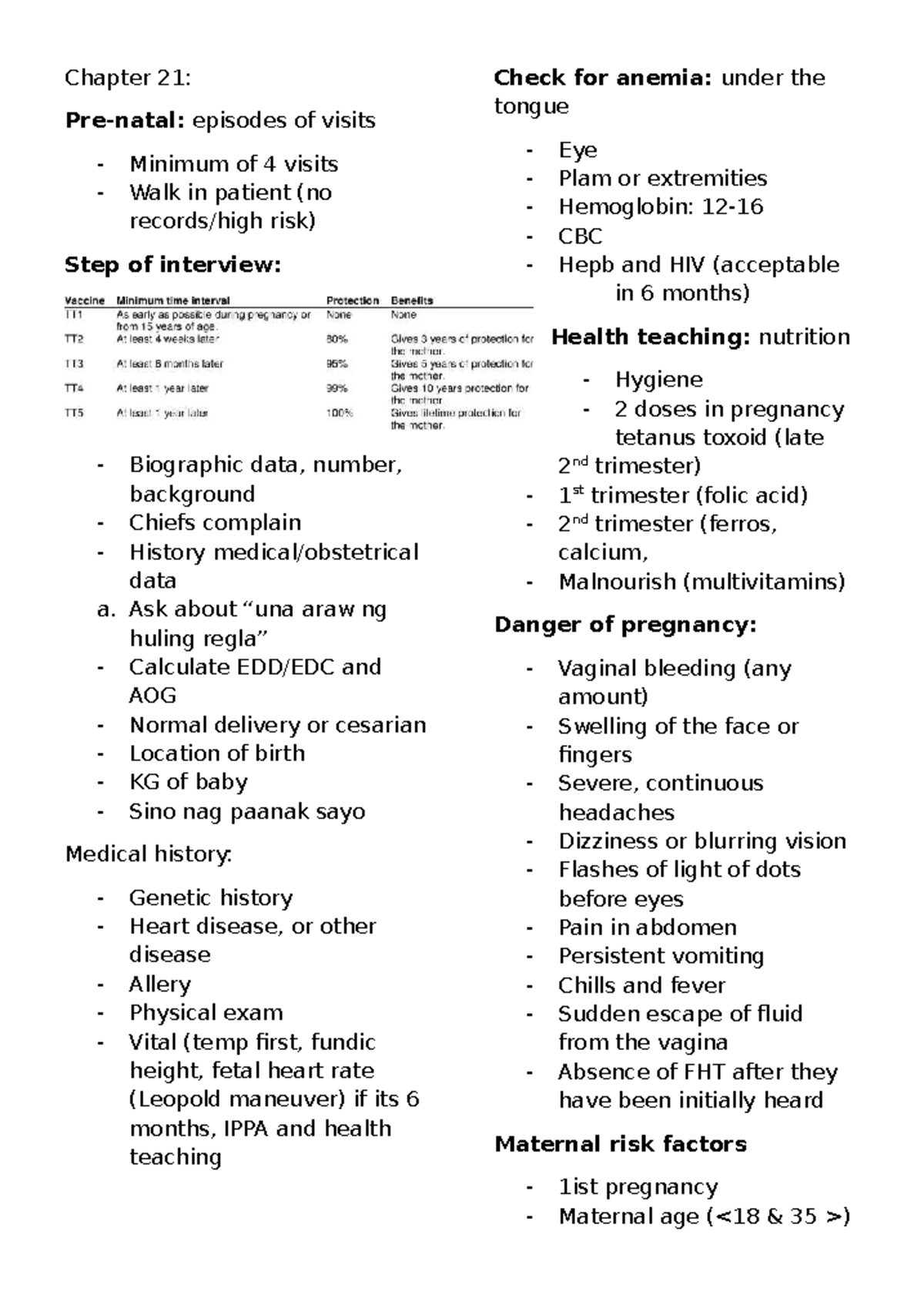Maternal Health Chapter 21: Comprehensive Guide to Pregnancy Visits ...
