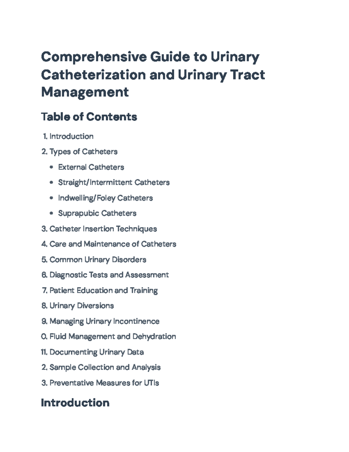 Comprehensive Guide to Urinary Catheterization & Management ...