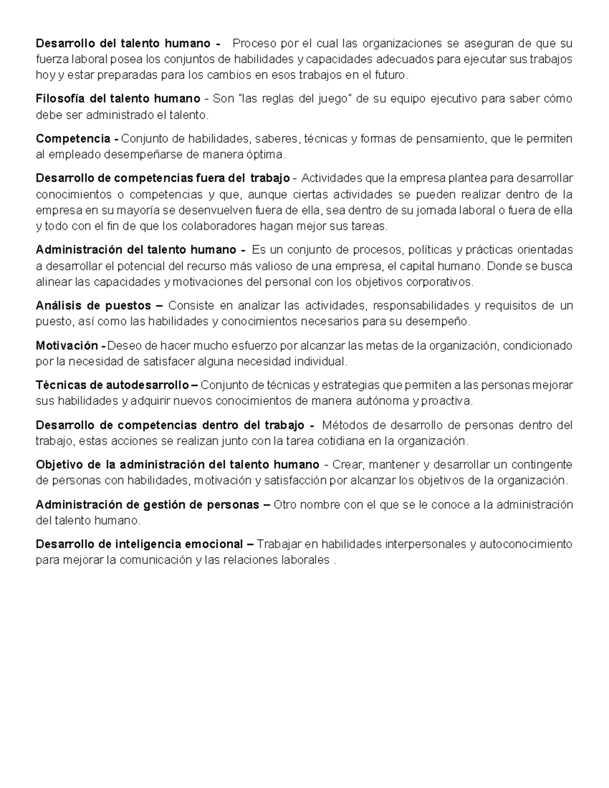 Guía Desarrollo Humano - Desarrollo del talento humano - Proceso por el ...