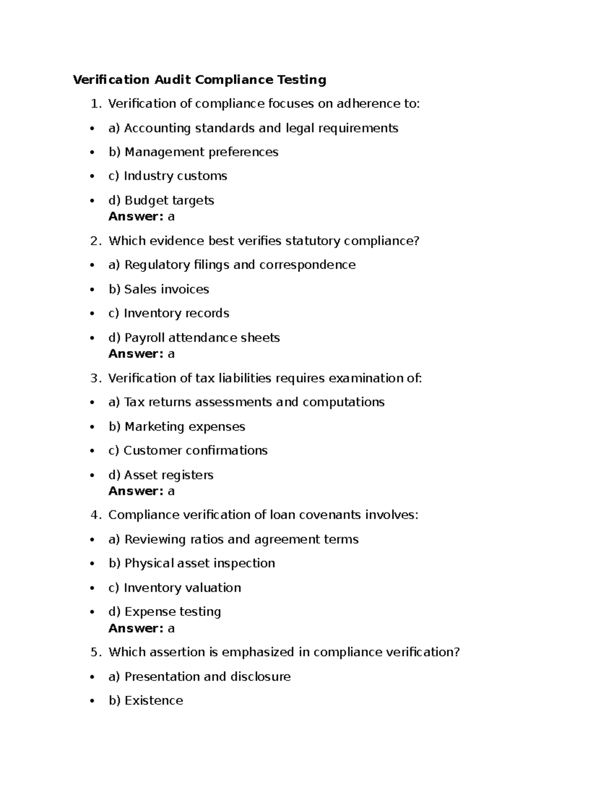 Verification Audit Compliance Testing: Key Concepts and Procedures ...