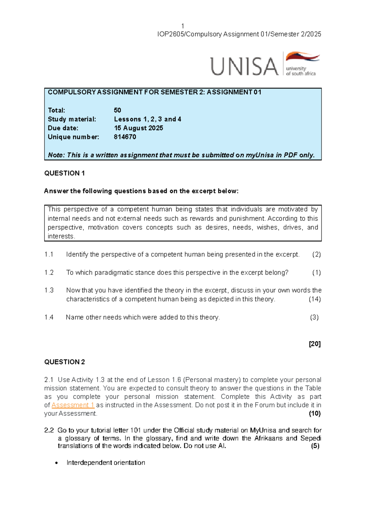 COMP 101: Semester 2 Assignment 01 - Assessment 1 Guidelines - Studocu