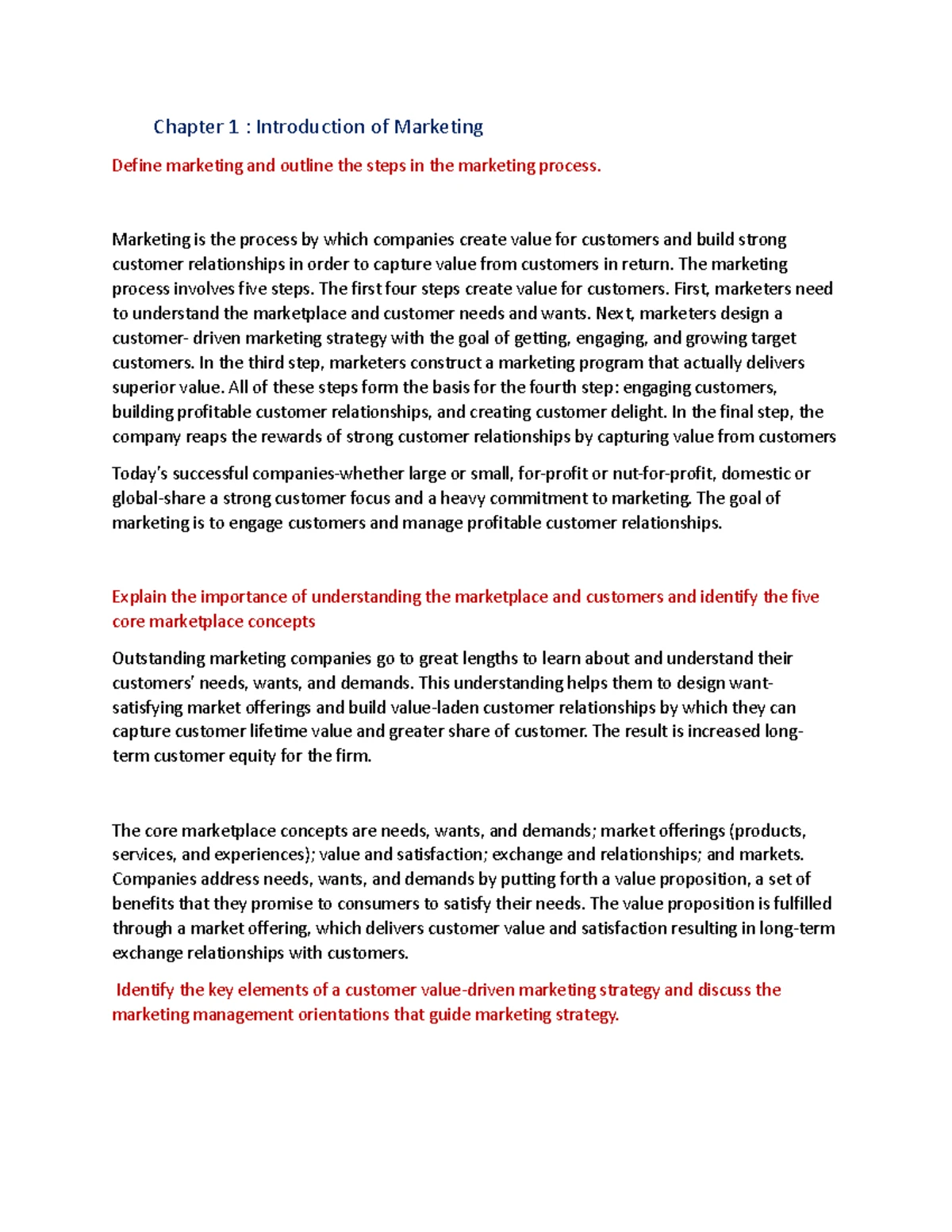 Principles of Marketing 1: Week 07 Lecture Notes - Studocu