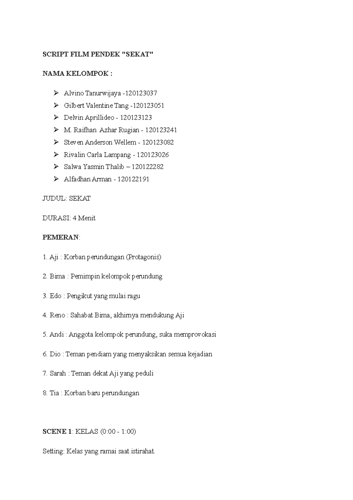 Script Pendek 