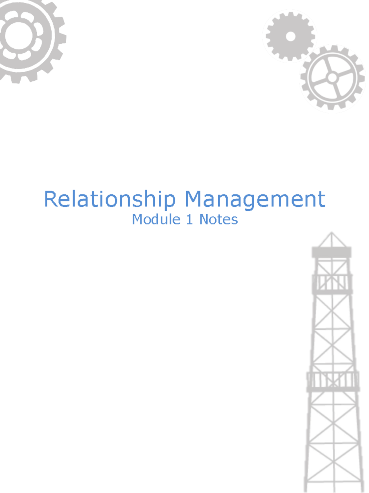 Relationship Management RM101: Module 1 Communication Notes - Studocu