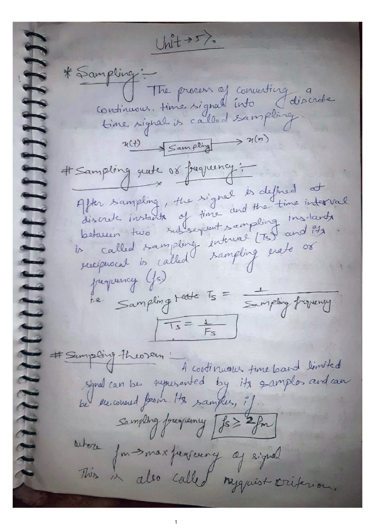DSP Unit 5 Notes - Digital Signal Processing Overview - Studocu
