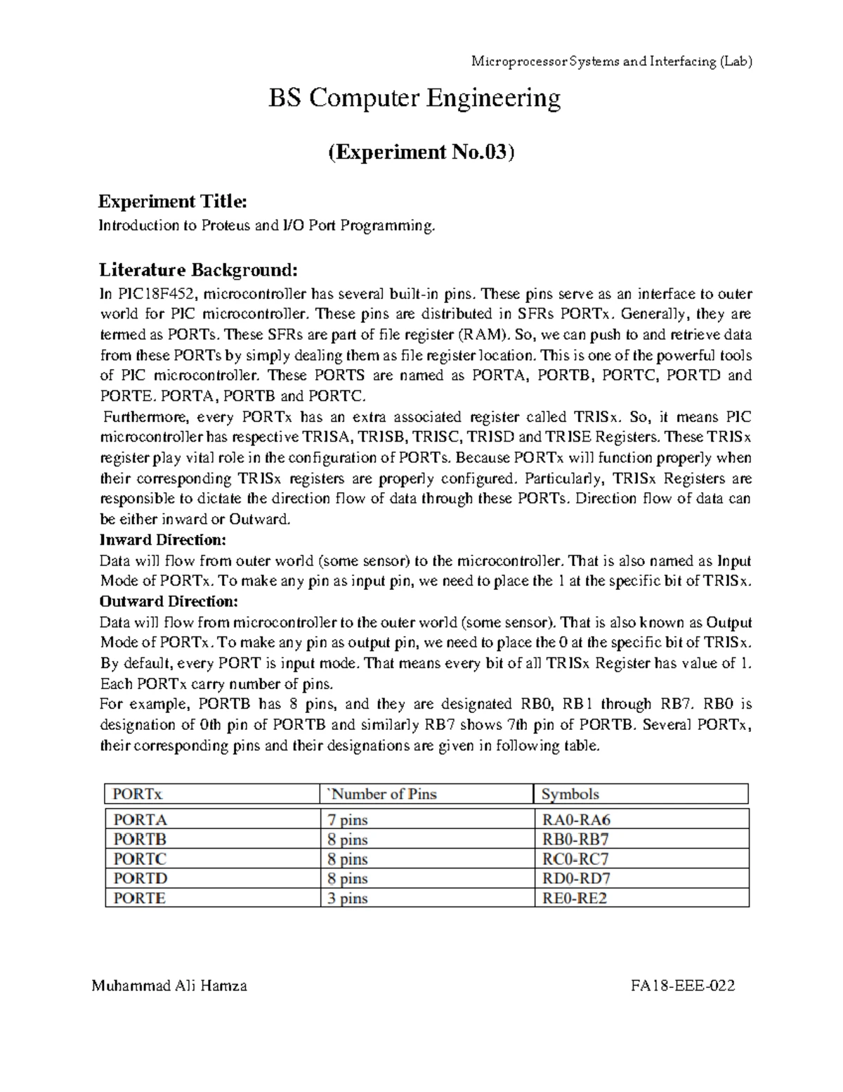 MP LAB Report 3 - Interfacing 7-Segment Display Using Digital I/O - Studocu