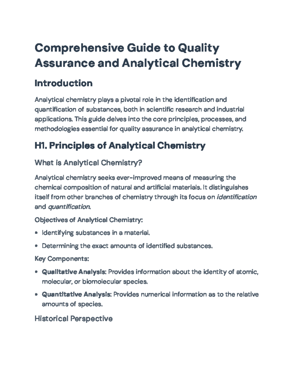 Quality Assurance for Analytical Chemistry: Principles & Methods Guide ...