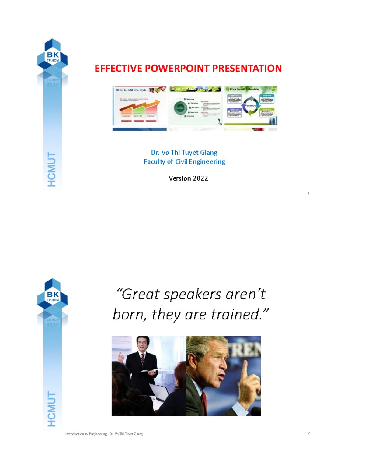 Effective PowerPoint Presentation Techniques for Engineering (ENG 101 ...