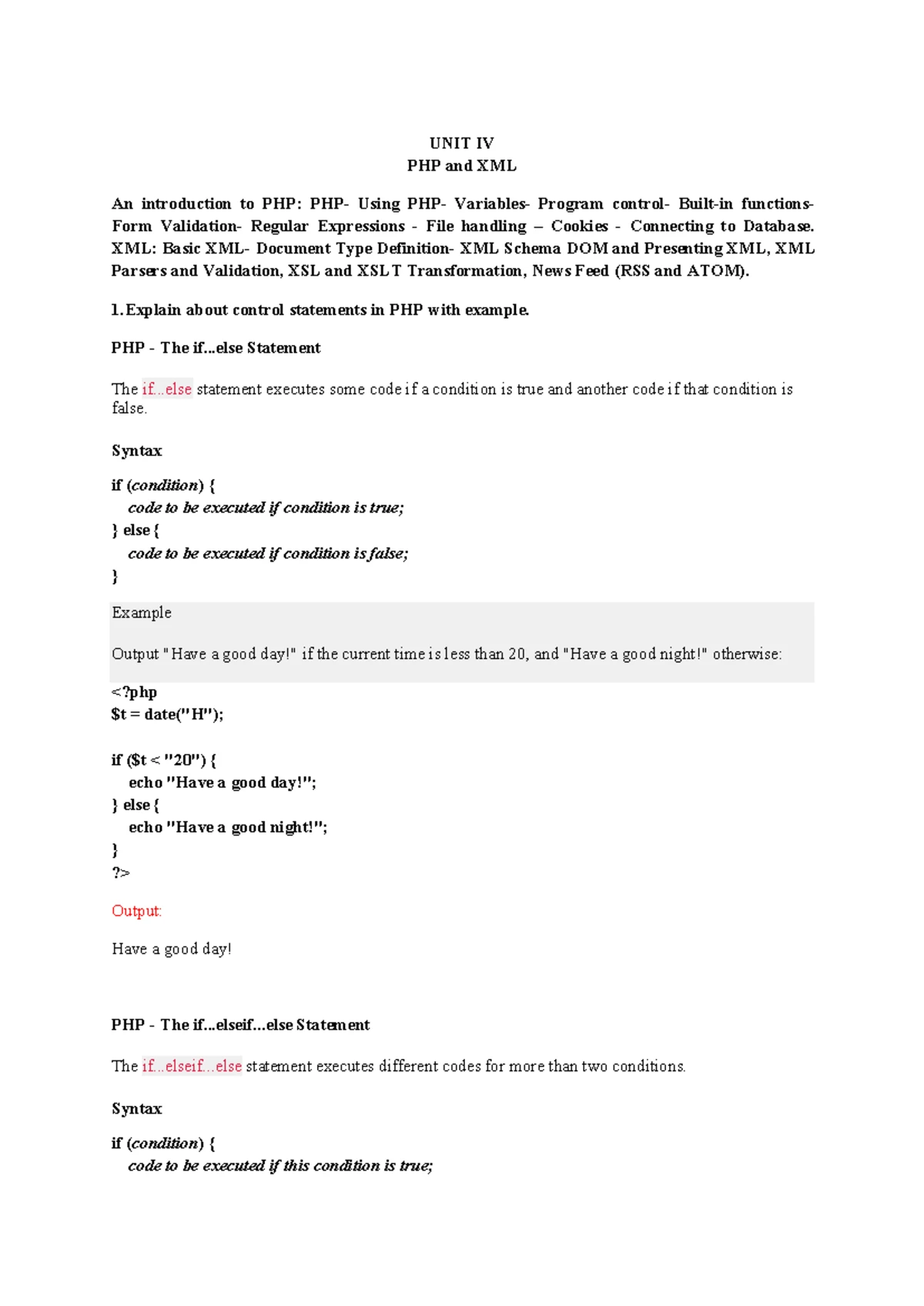 CS8651-IP Notes UNIT 5 - UNIT V INTRODUCTION TO AJAX and WEB SERVICES ...