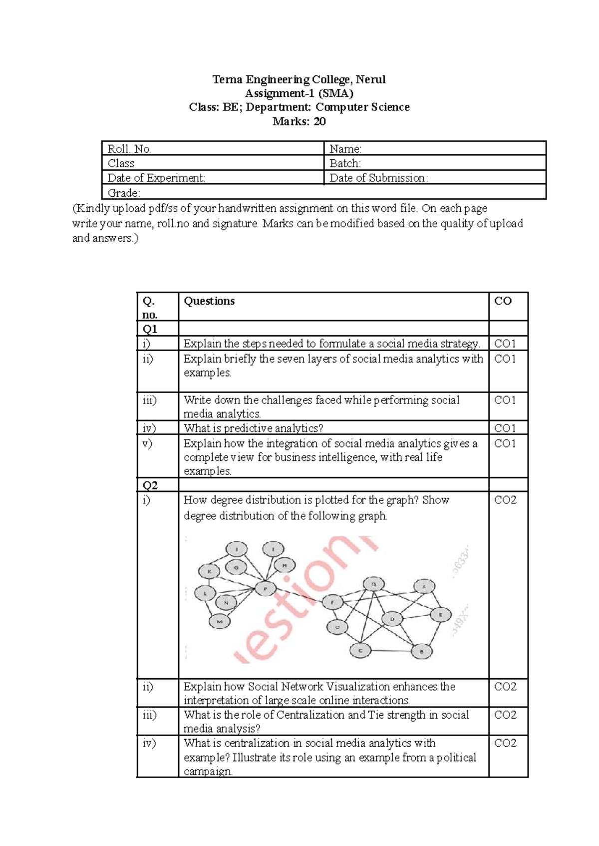 Assignment 1 SMA: Challenges and Strategies in Social Media Analytics ...
