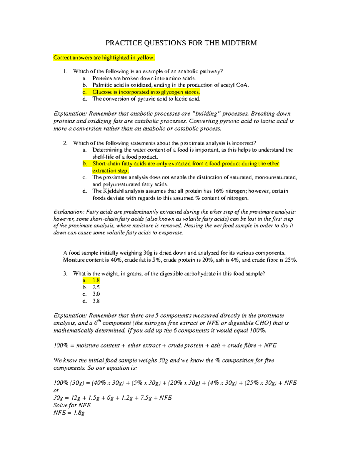 MIDTERM February 2020, questions and answers - PRACTICE QUESTIONS FOR ...