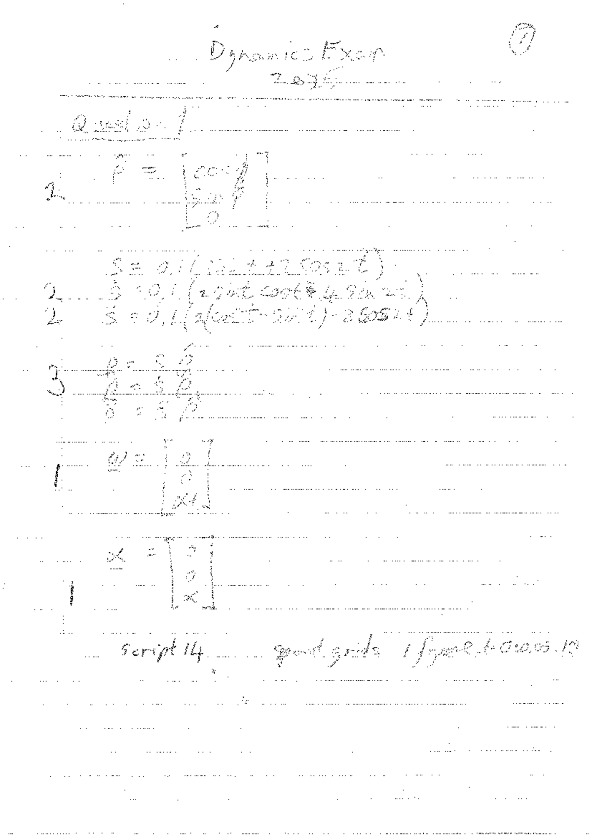 Dynamics Exam 2025 Memo: Detailed Solutions and Analysis - Studocu