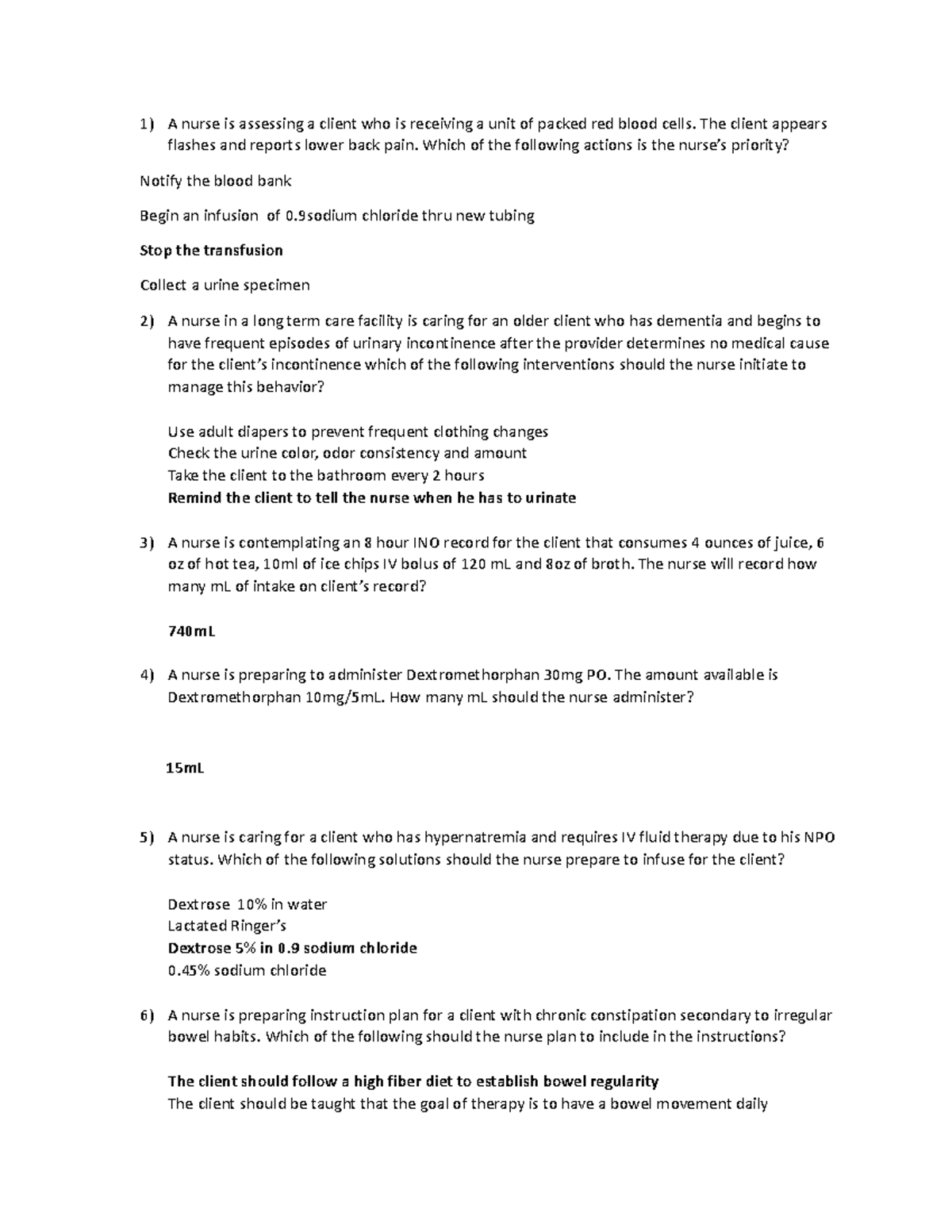 NUR 101: Final Exam Study Guide for Nursing Fundamentals - Studocu