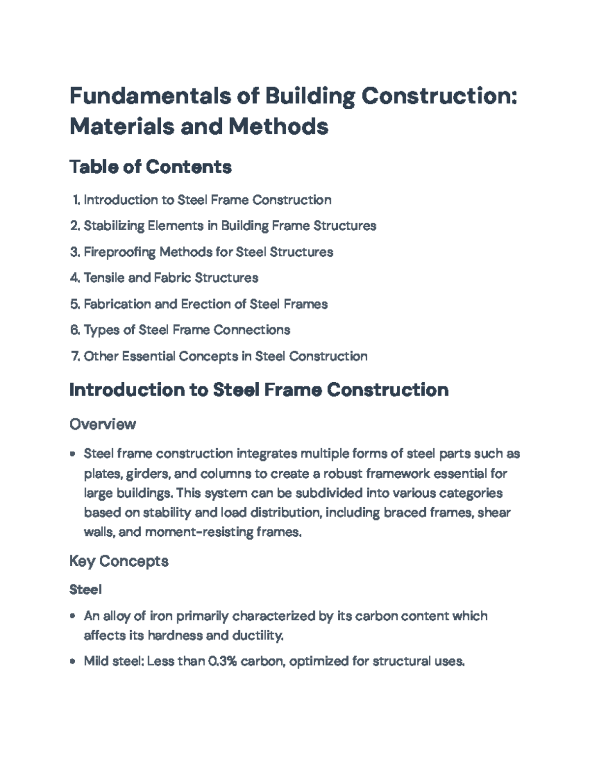 Fundamentals of Building Construction: Steel Frame Guide - Fundamentals ...