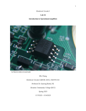 Lab #2 Current and Voltage on Simple Resistive Circuits and Circuit ...