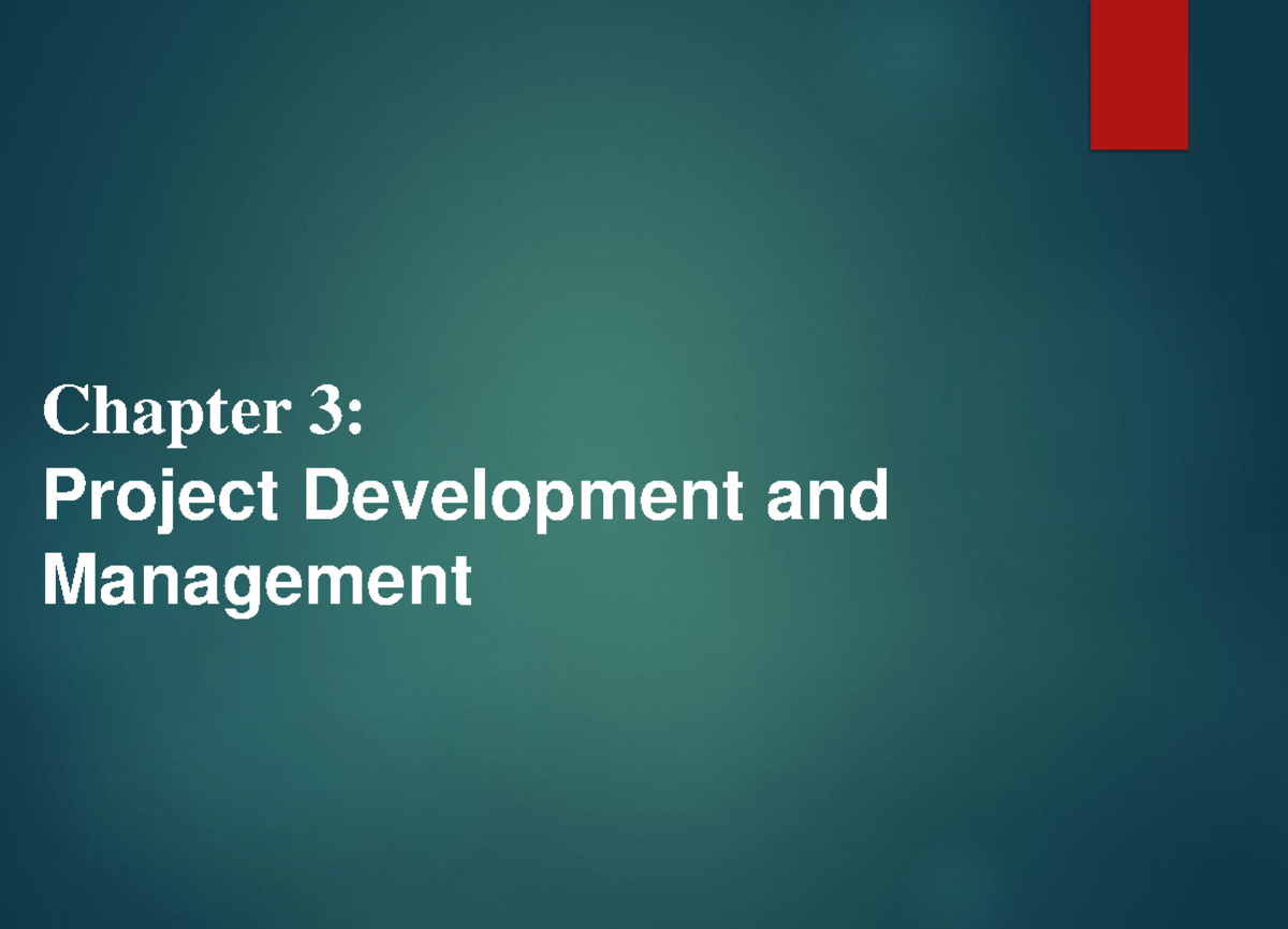 IE-Chapter-3 Project - slides - ####### Chapter 3: ####### Project ...