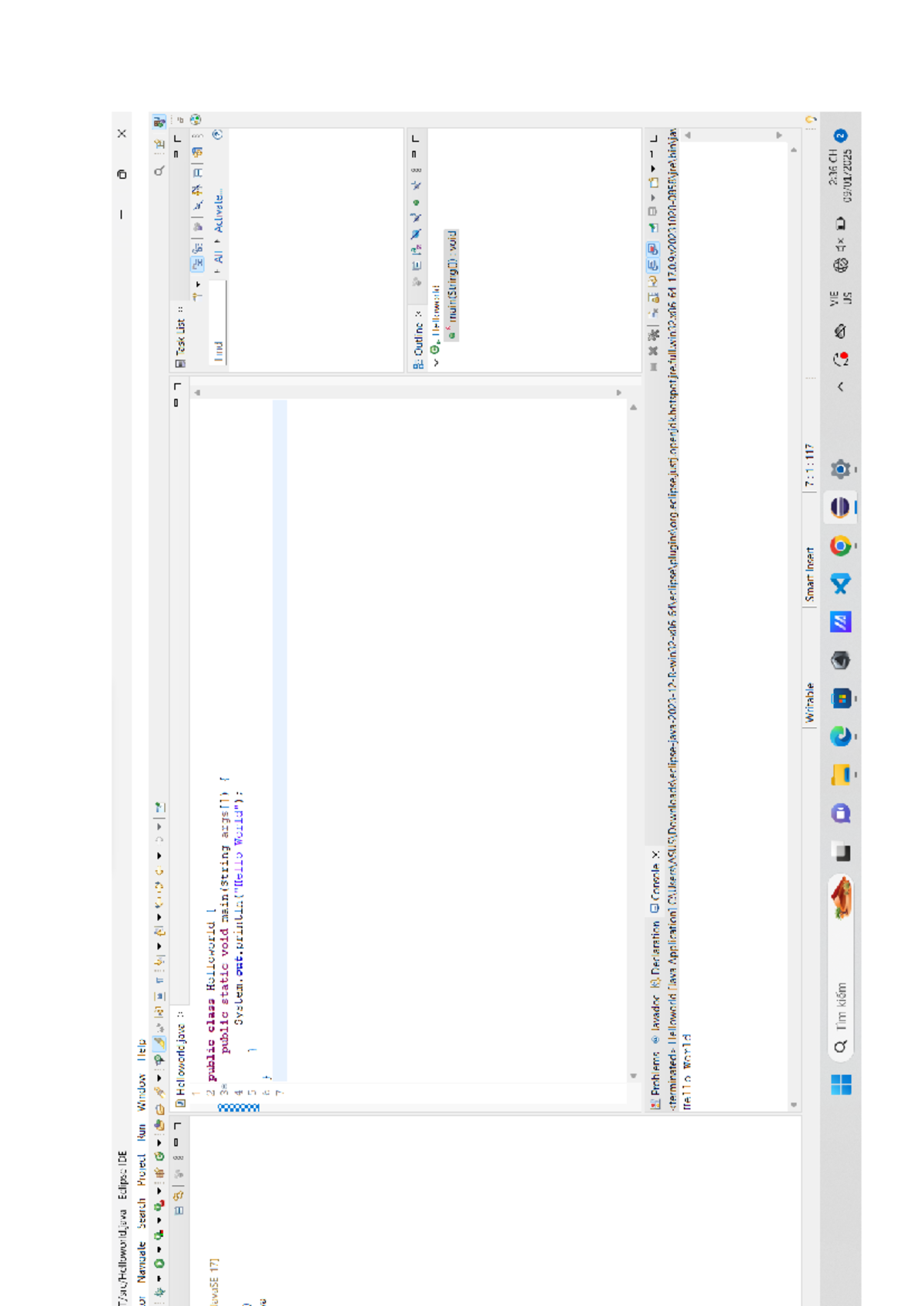 Hello World - EWE - Lập trình hướng đối tượng - X Eclipse IDE for ...
