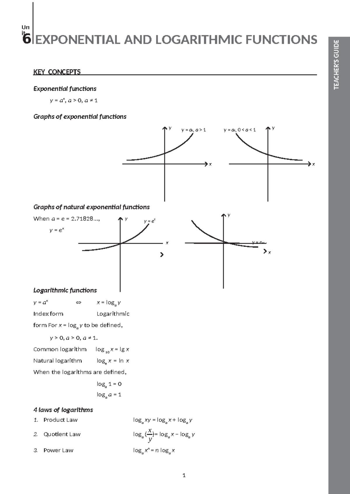 Class Wiz Workbook (SG) U6 Exponential & Logarithmic Functions ...
