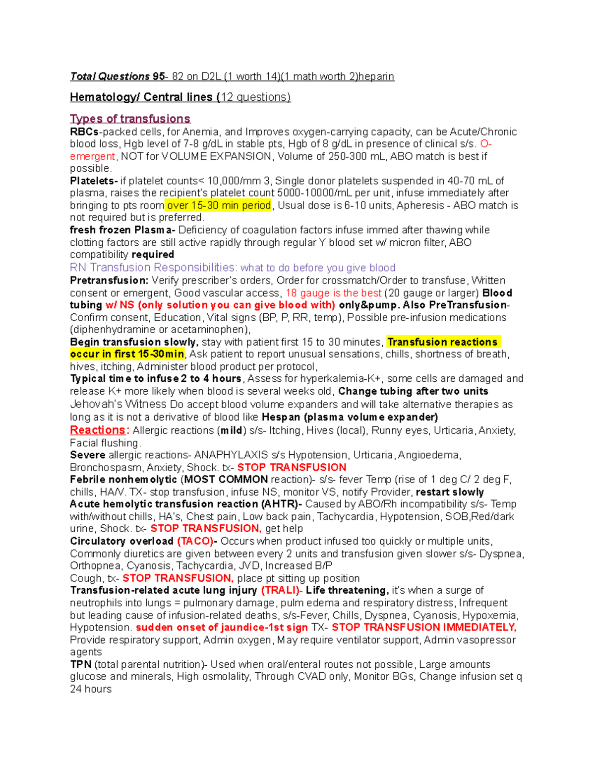 Med Surg Exam 2 - Comprehensive Cardiac Review for Nursing Students ...