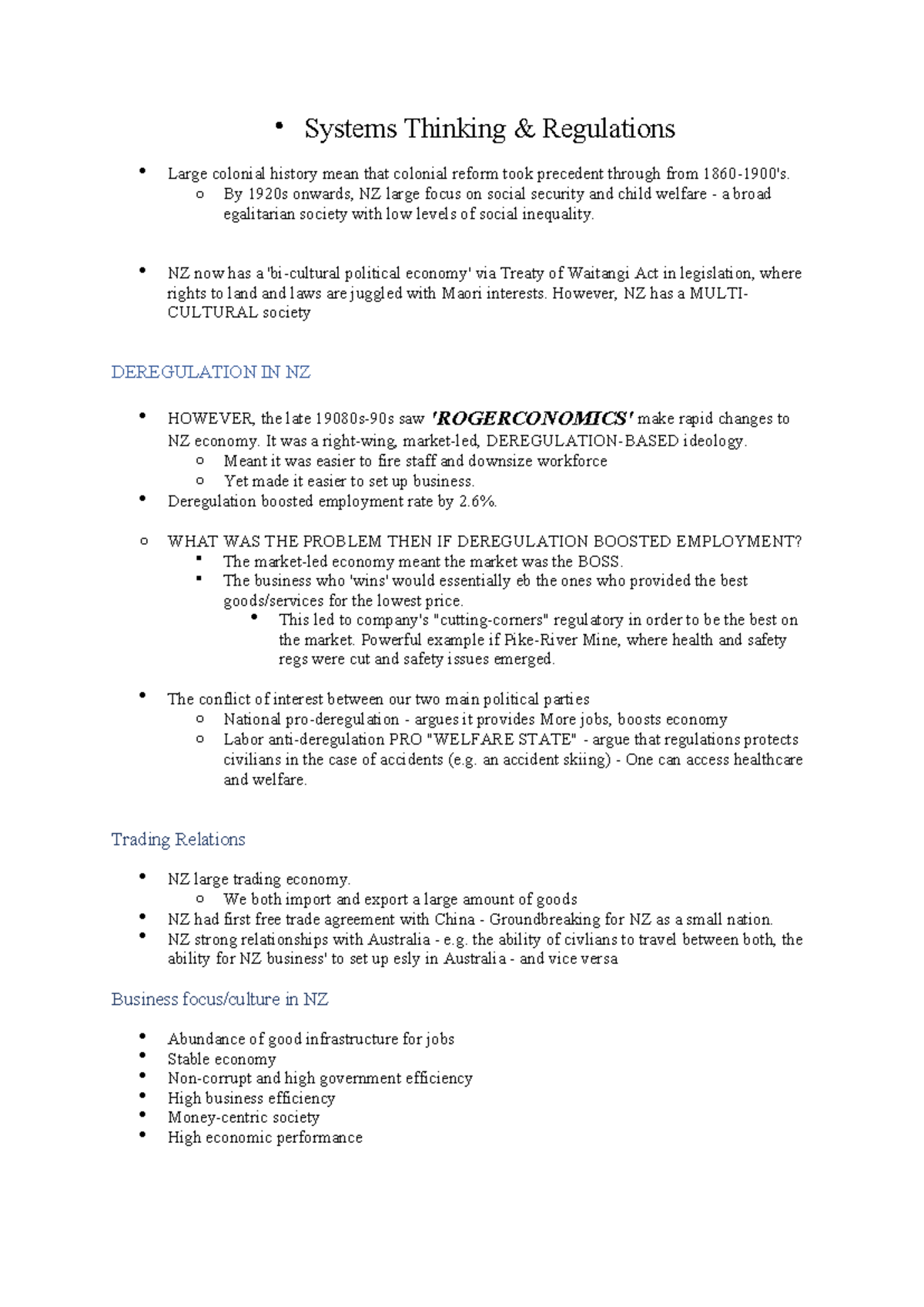 BSNS111 Final Exam Study Notes on Systems Thinking & Regulations - Studocu
