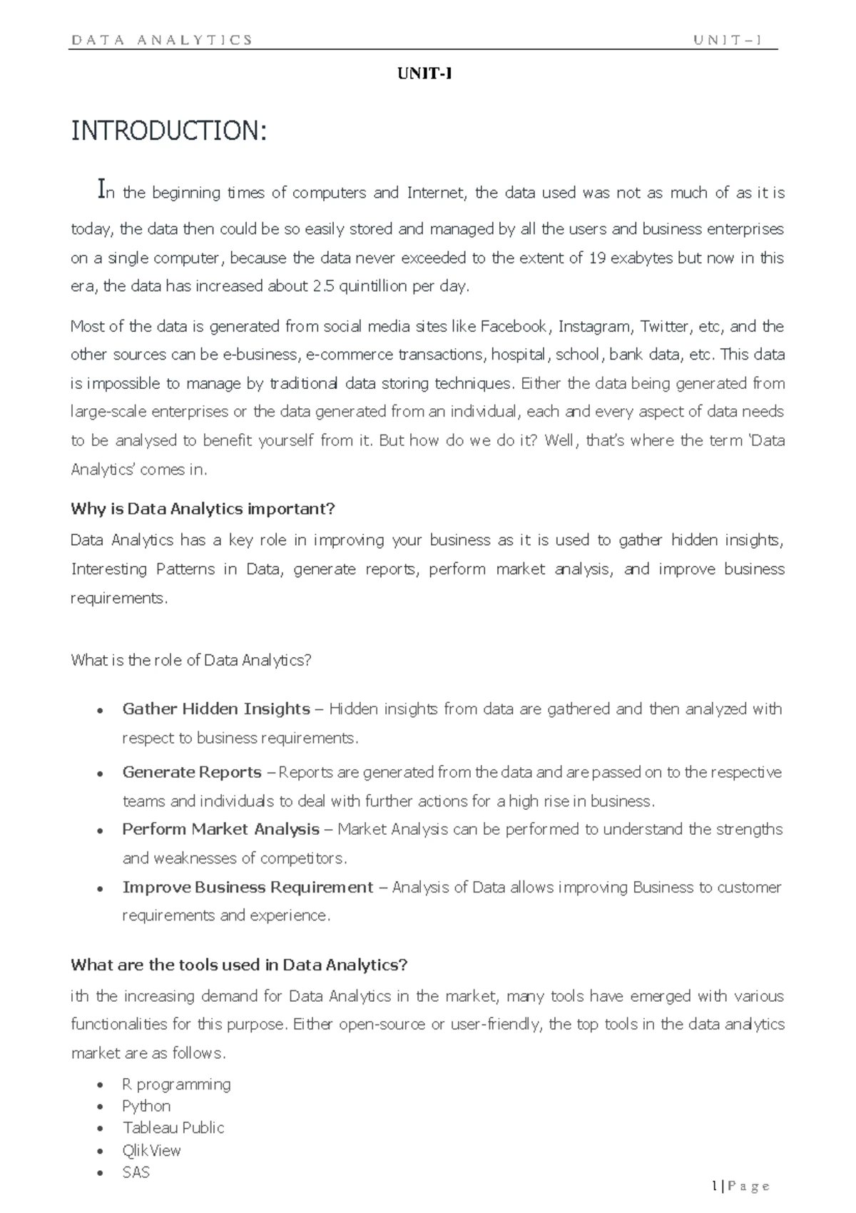 DATA ANALYTICS UNIT IV: Object Segmentation & Time Series Methods ...
