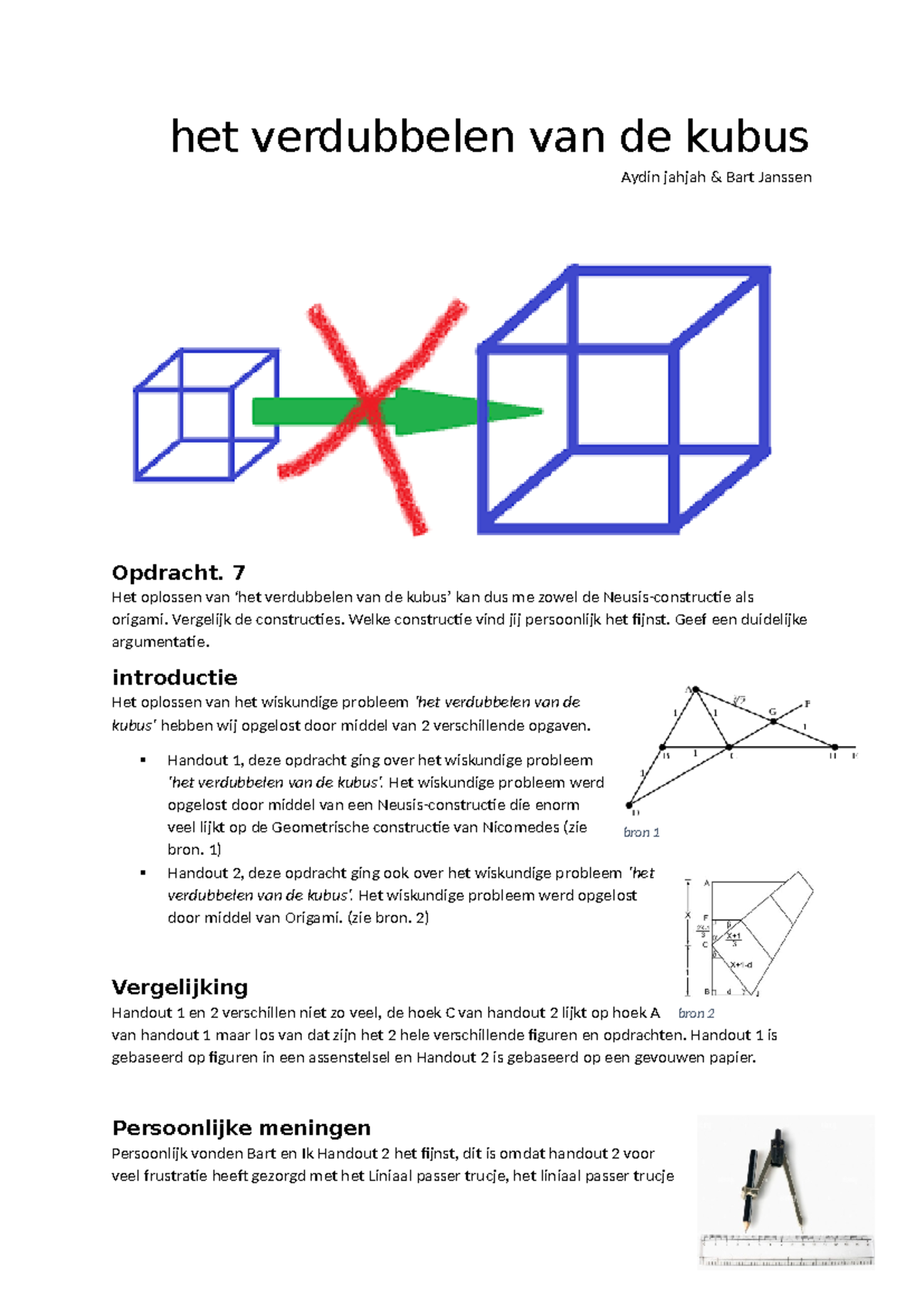 Vergelijkende Analyse van Neusis- en Origami-constructies (Wiskunde ...