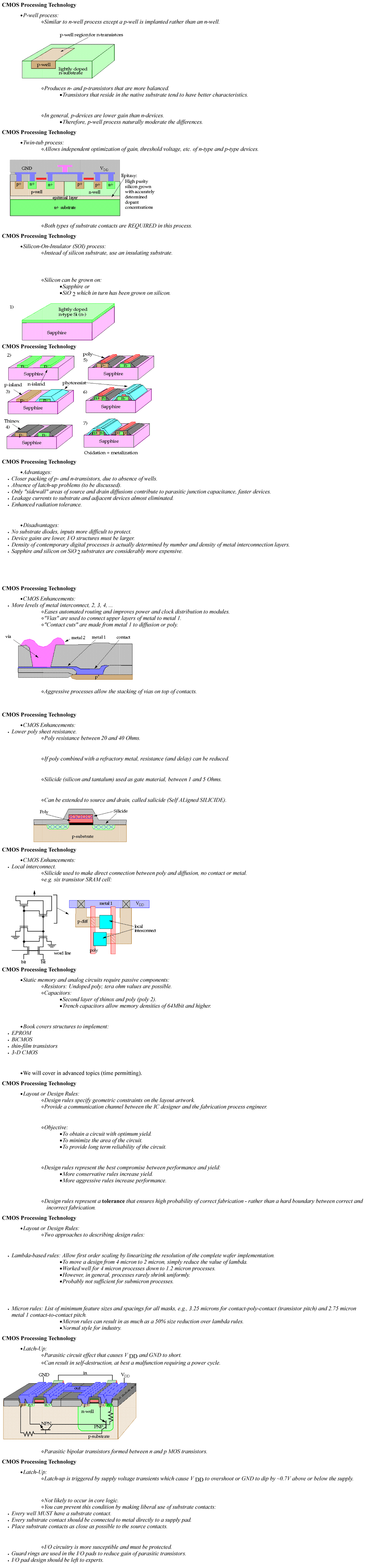 CMOS Processing Technology: VLSI Fabrication Notes and Enhancements ...