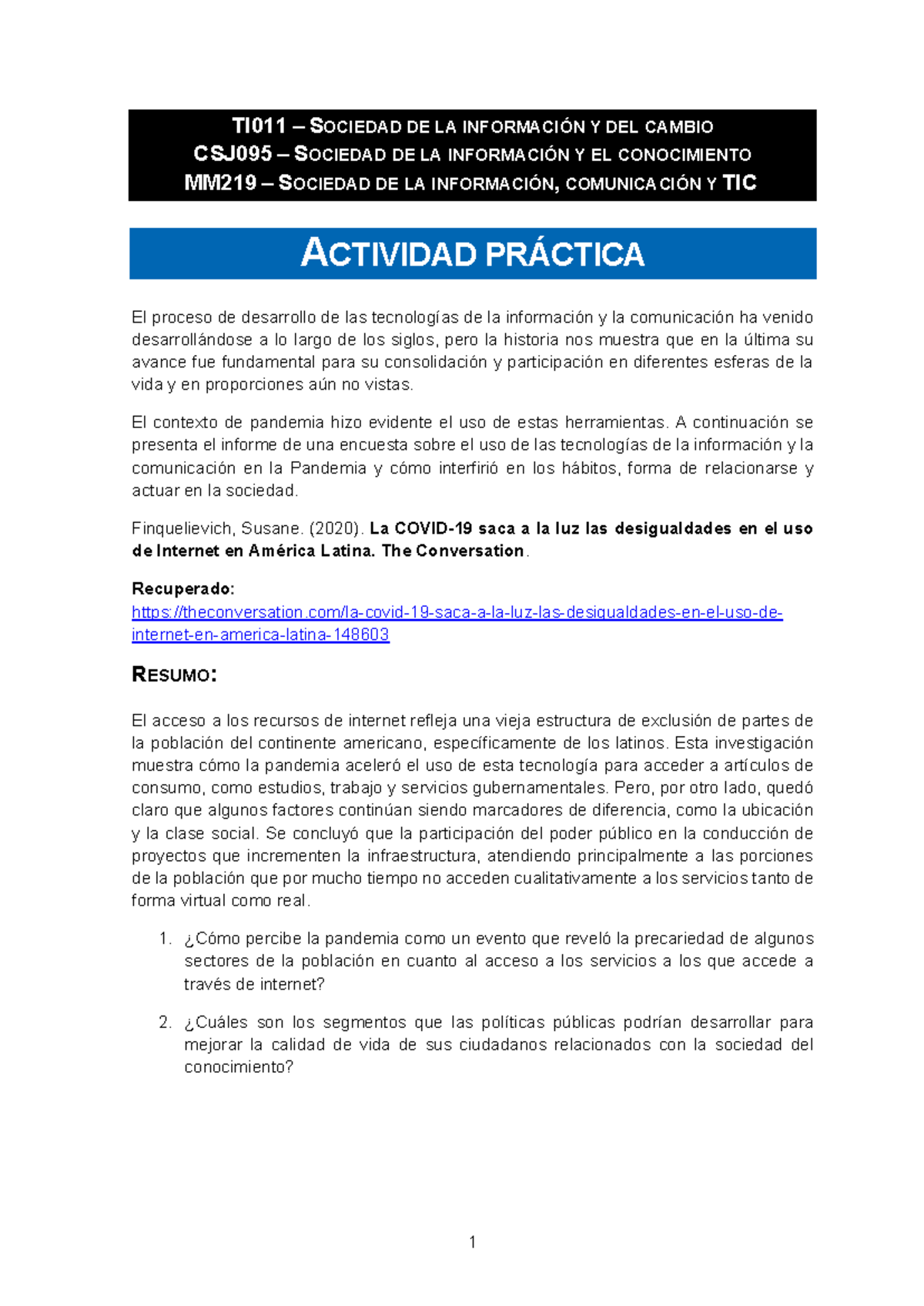 TI011-CP-CO - Tarea sobre Tecnologías y Sociedad de la Información ...