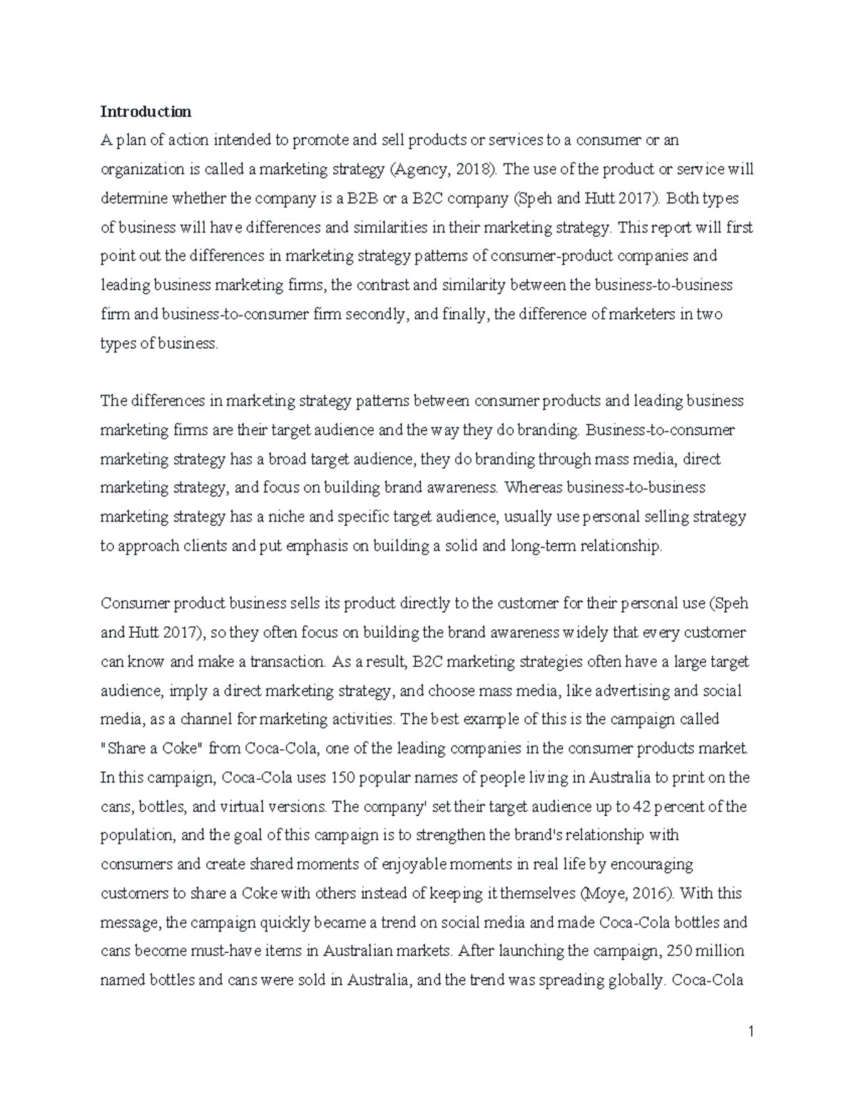 BBM2-Assignment 1 - Introduction A plan of action intended to promote ...