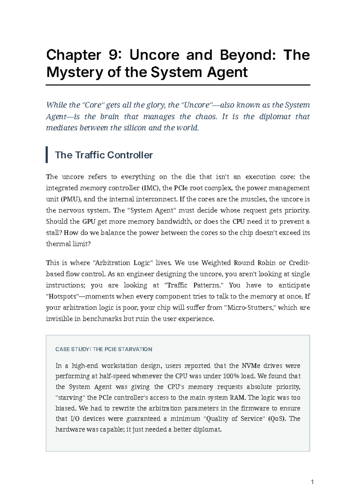 Chapter 9: Uncore & Beyond - The System Agent's Role in Performance ...
