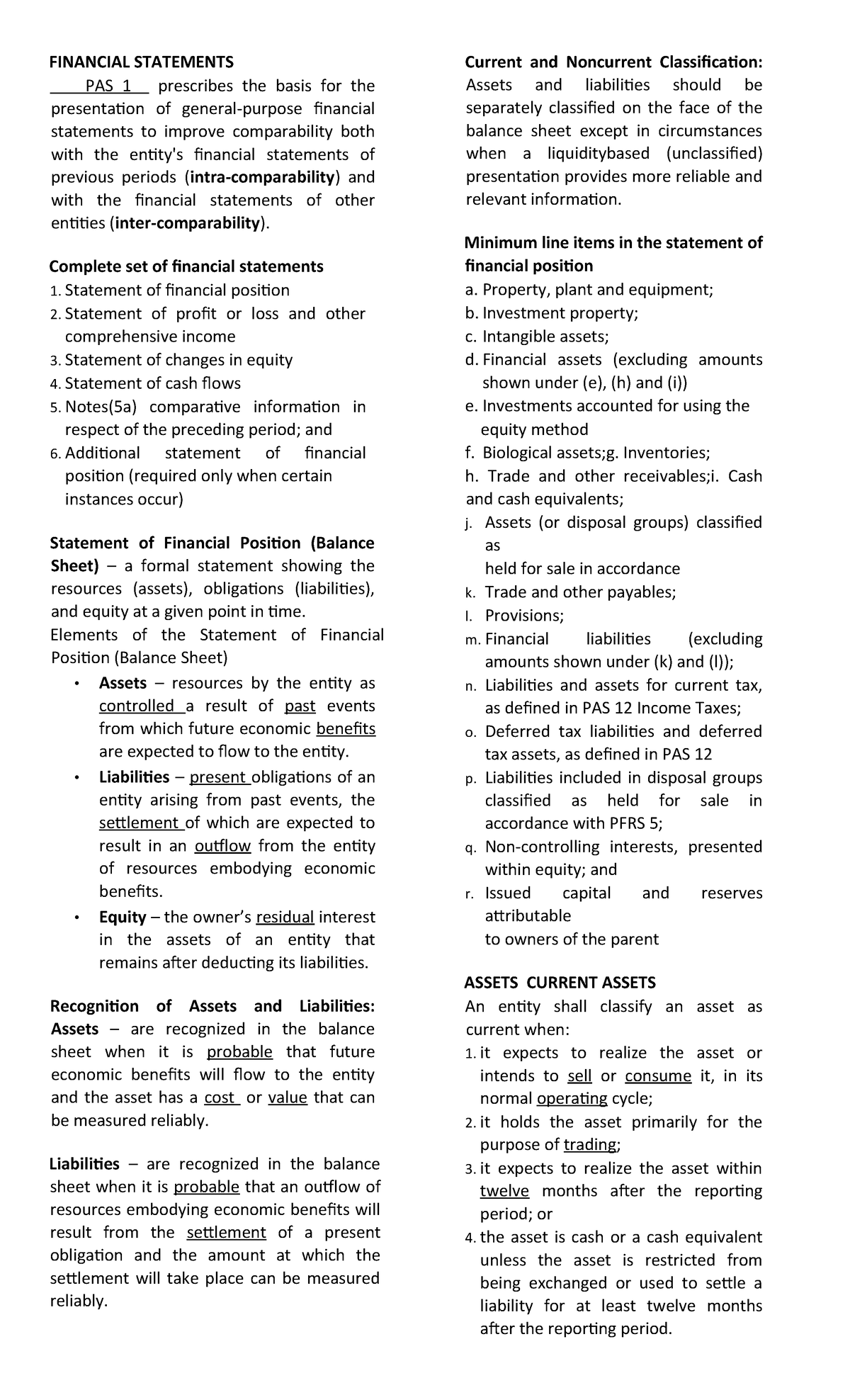 FIN 101: Financial Statements Overview and Key Concepts - Studocu
